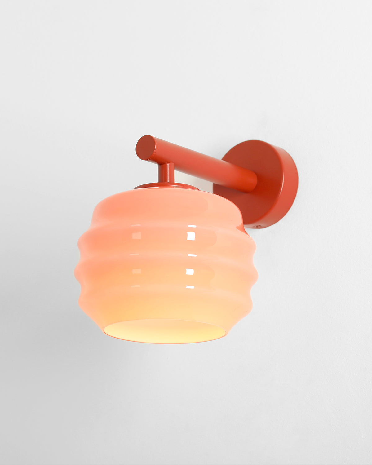 Lampada da parete in metallo e vetro Puff Glaze