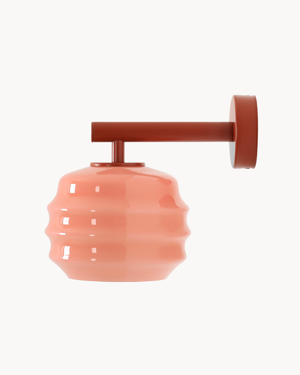 Lampada da parete in metallo e vetro Puff Glaze
