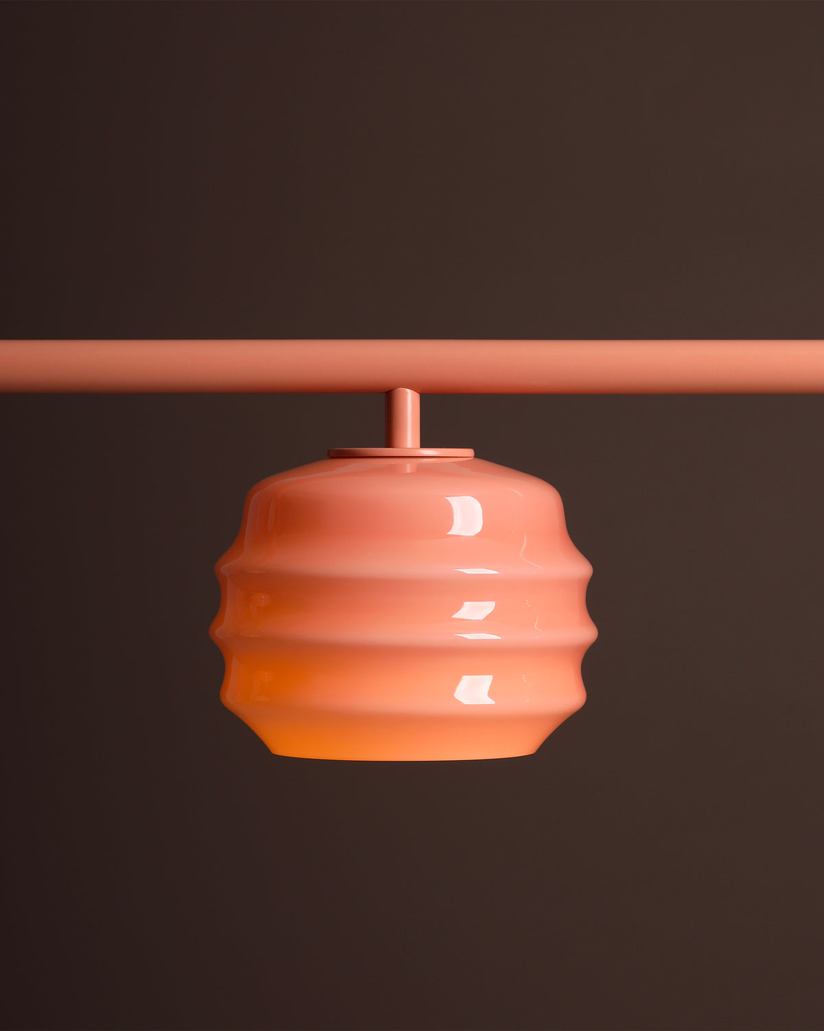 Lampada a sospensione a 3 luci in metallo e vetro Puff Glaze