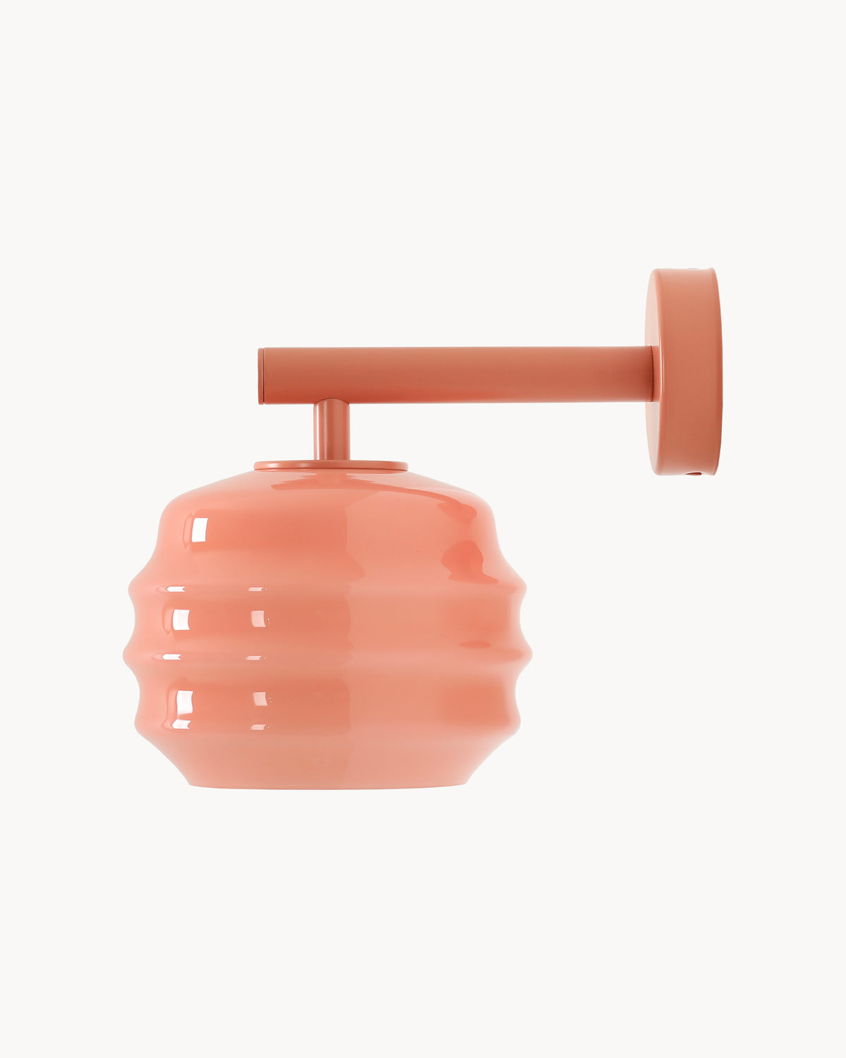 Lampada da parete in metallo e vetro Puff Glaze