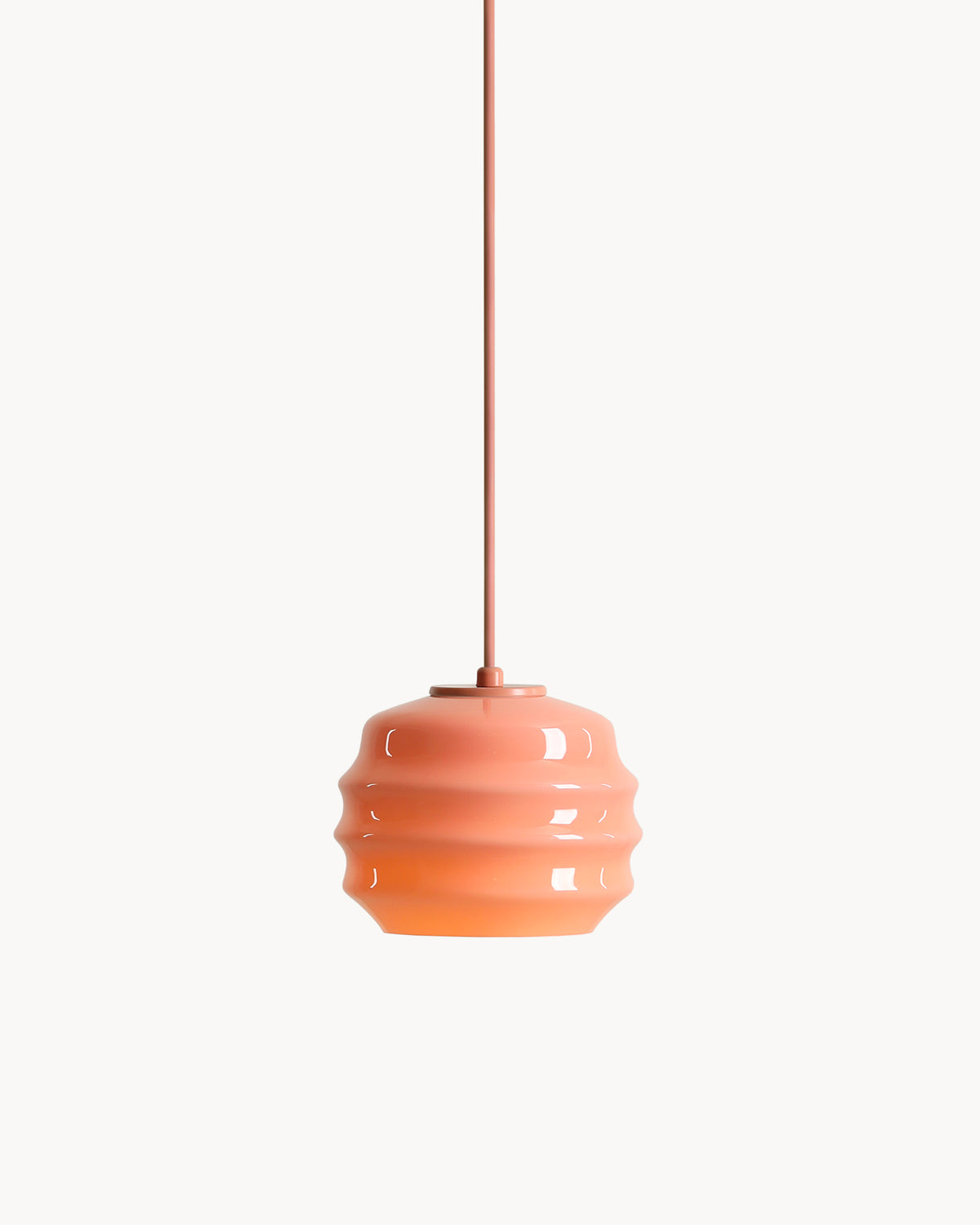 Lampada a sospensione in metallo e vetro Puff Glaze