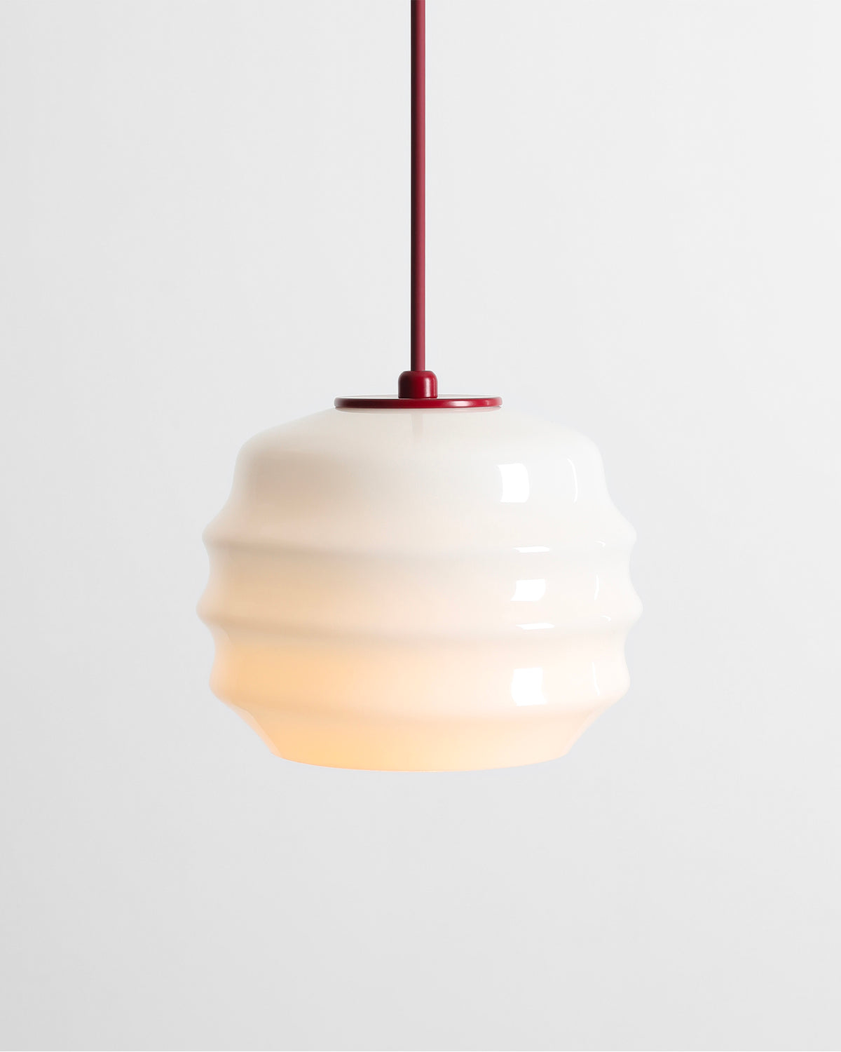 Lampada a sospensione in metallo e vetro Puff
