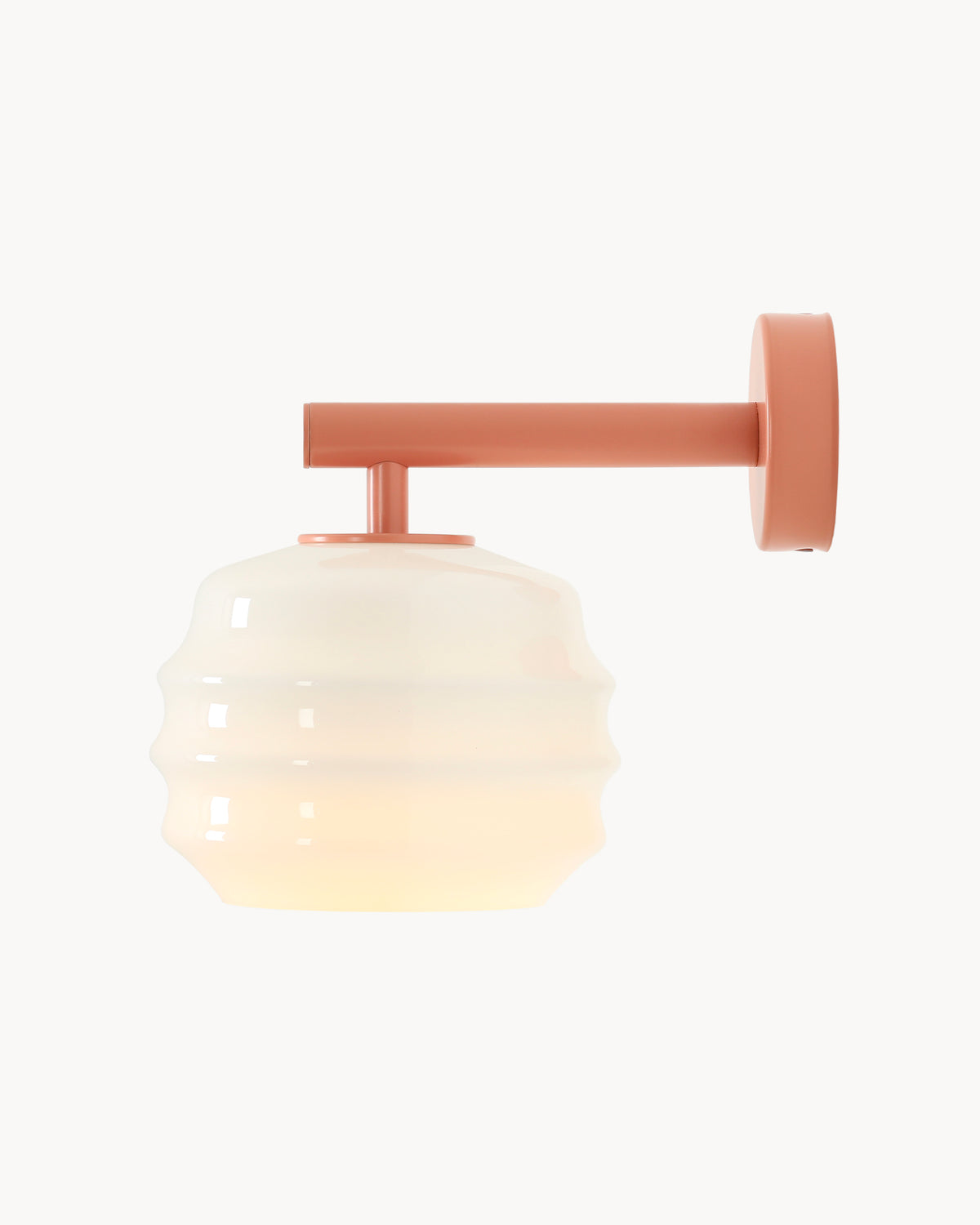 Lampada da parete in metallo e vetro Puff