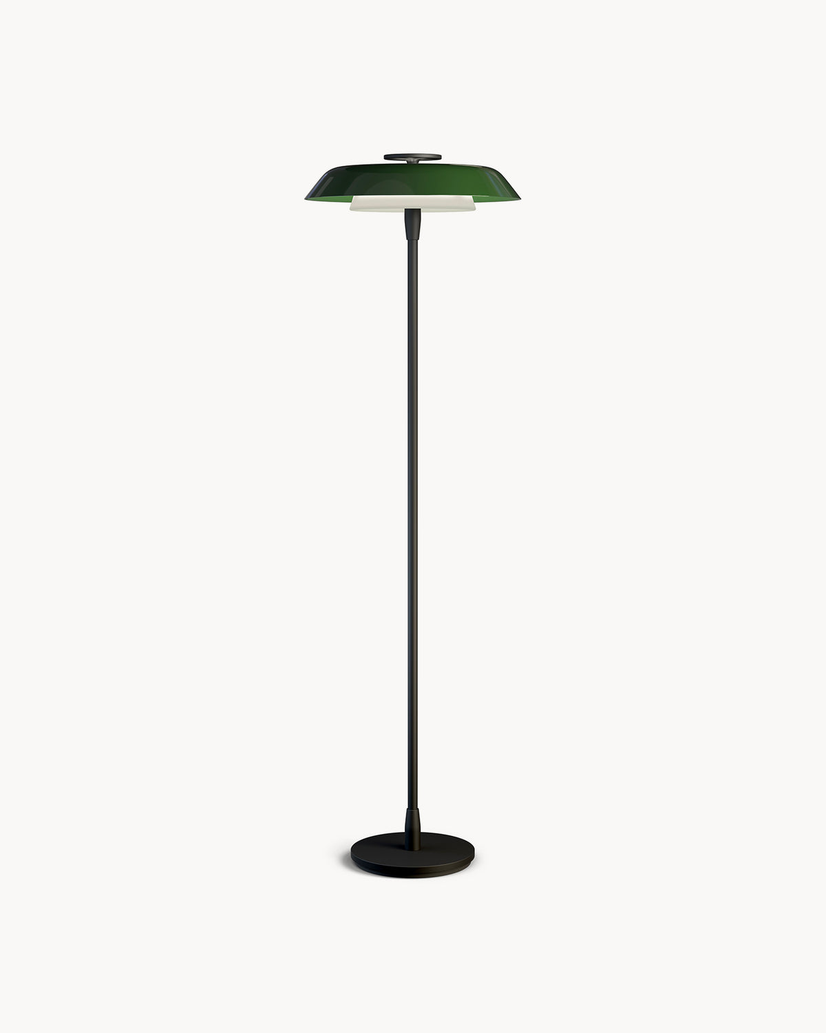 Lampada da terra in metallo e vetro soffiato Horisont