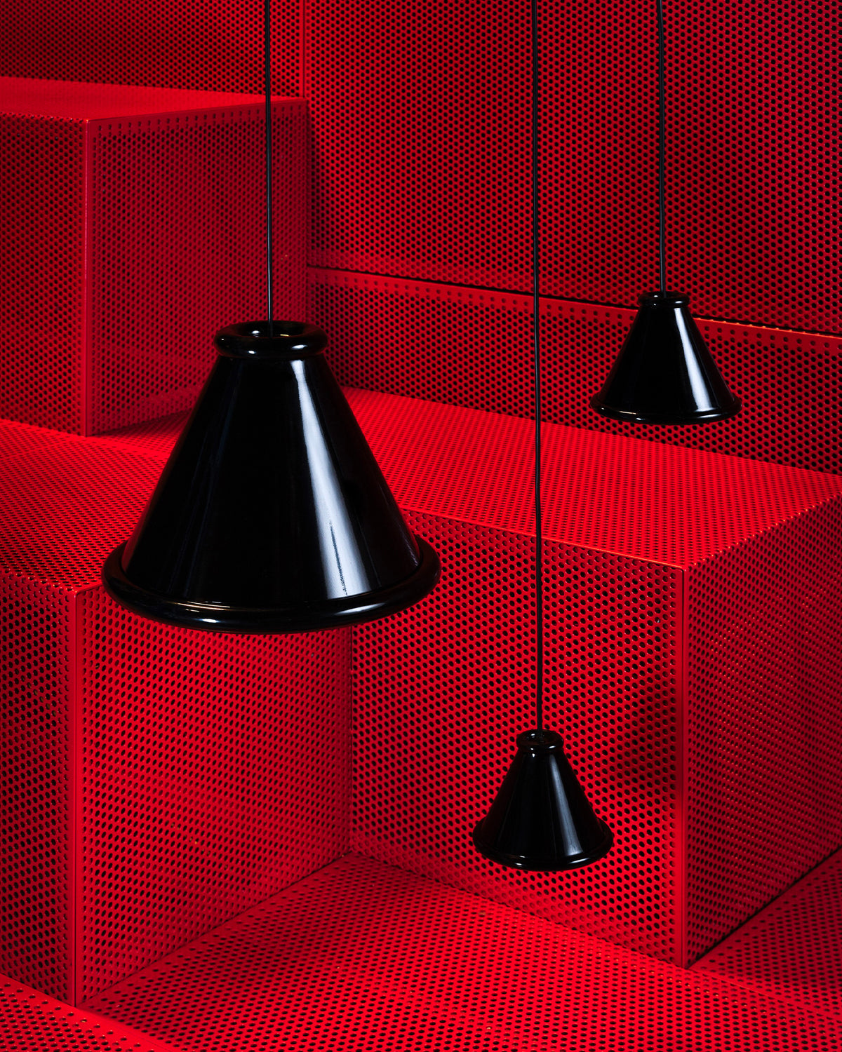 Lampada a sospensione in alluminio Belle