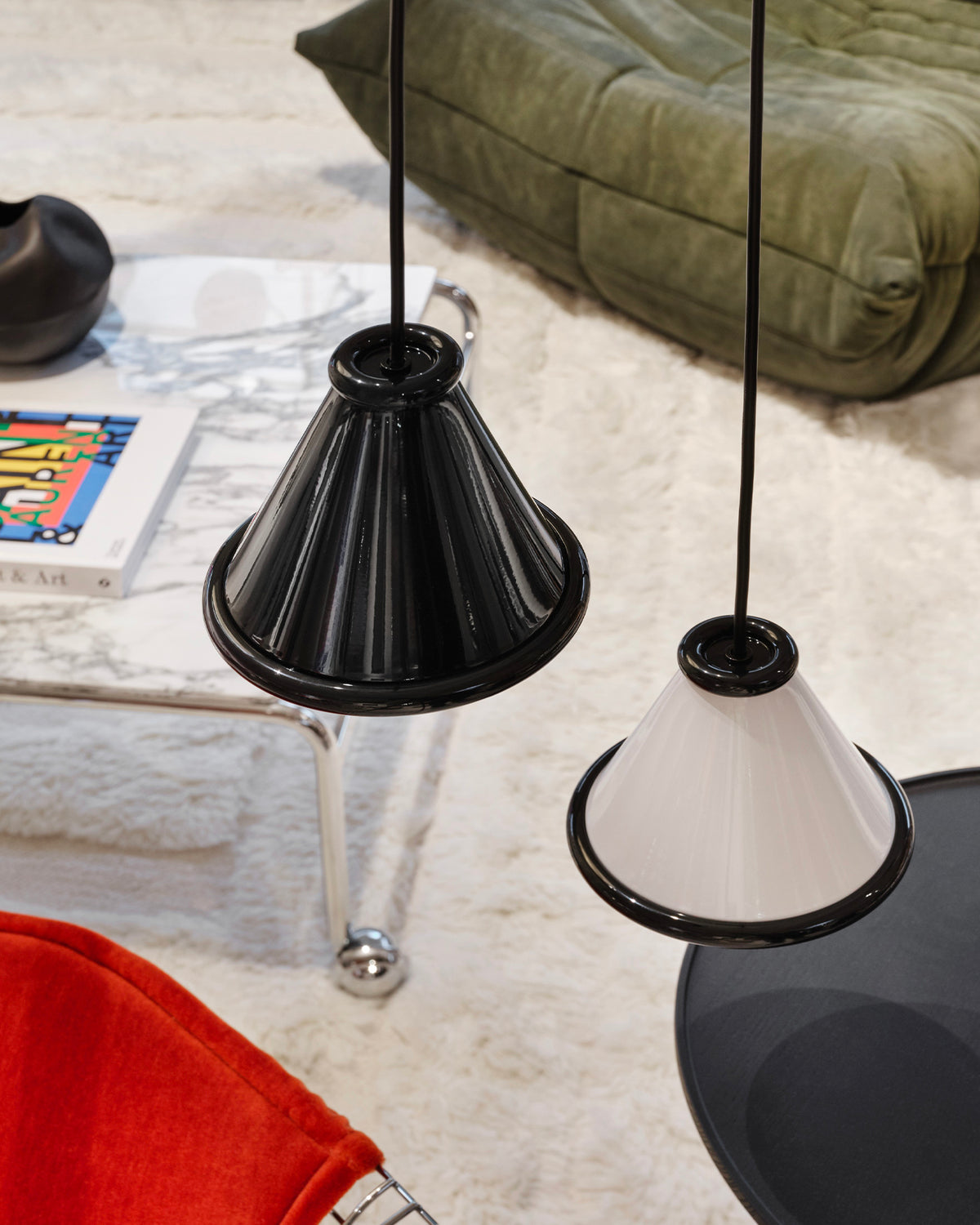 Lampada a sospensione in alluminio Belle