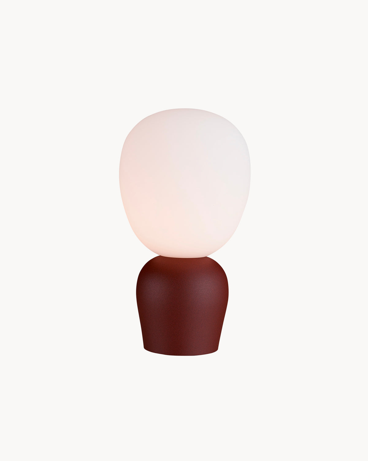 Lampada da tavolo in metallo e vetro opalino Buddy