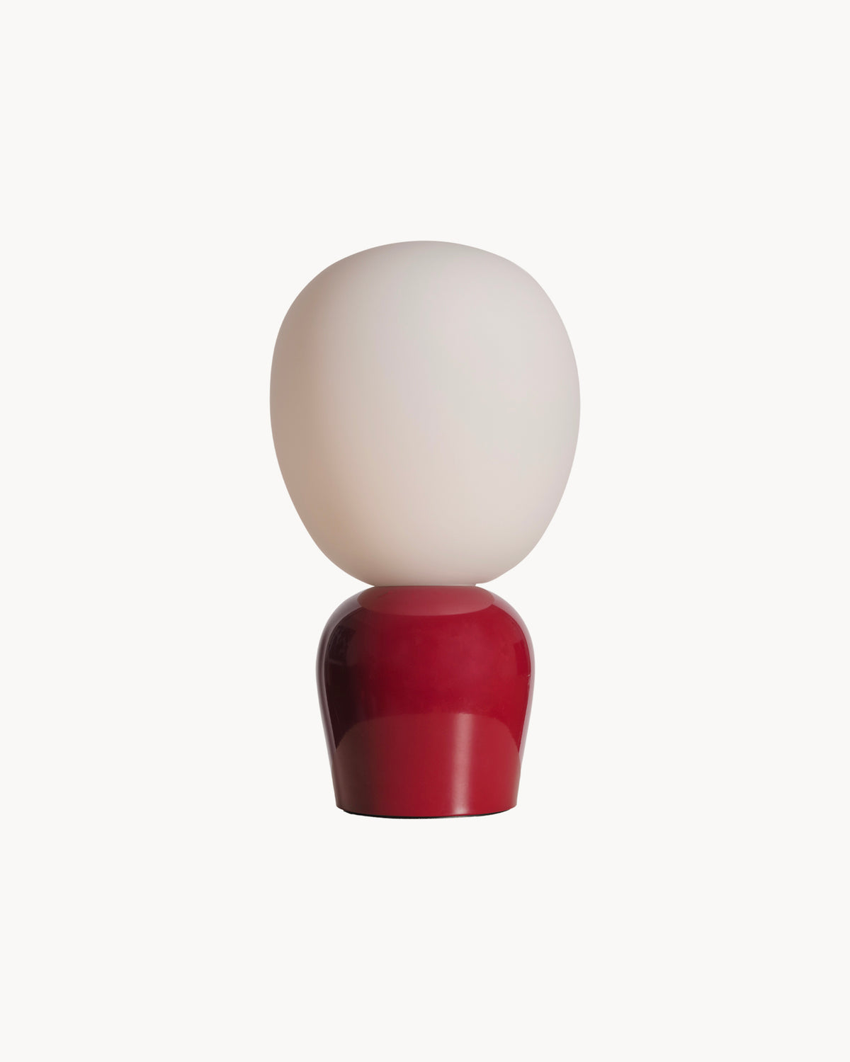Lampada da tavolo in metallo e vetro opalino Buddy