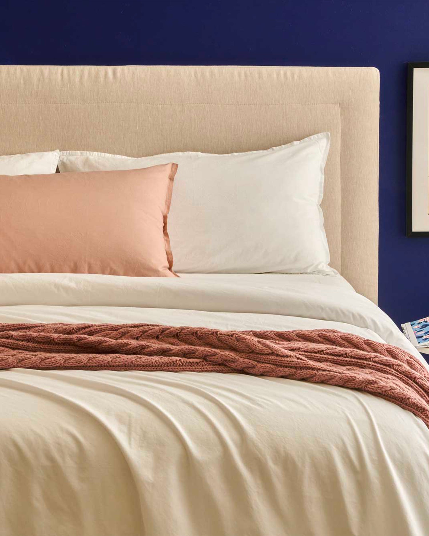 Parure copripiumino matrimoniale in puro cotone Rio, 26 colori disponibili