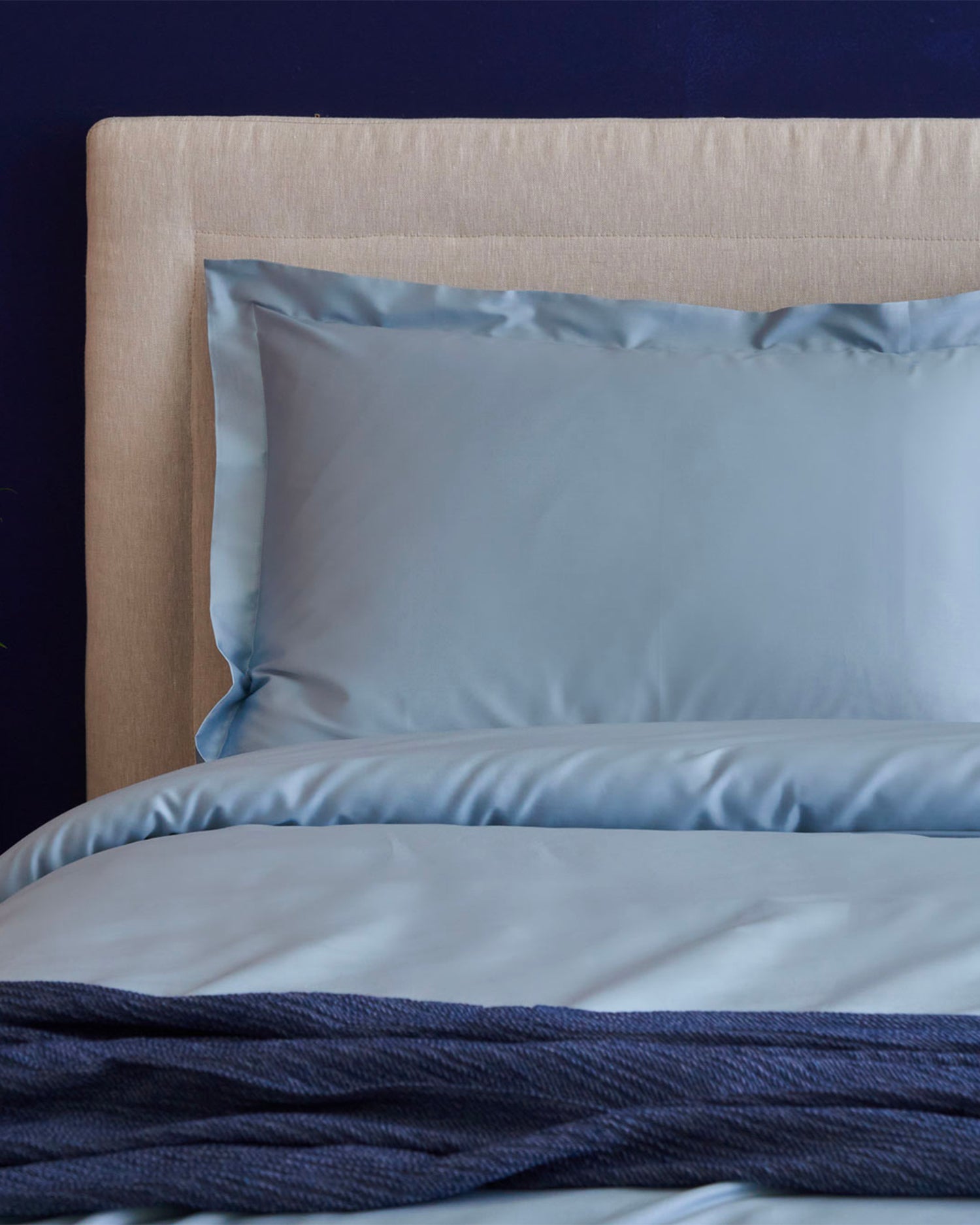 Parure copripiumino matrimoniale in raso di cotone Ametista, 16 colori disponibili