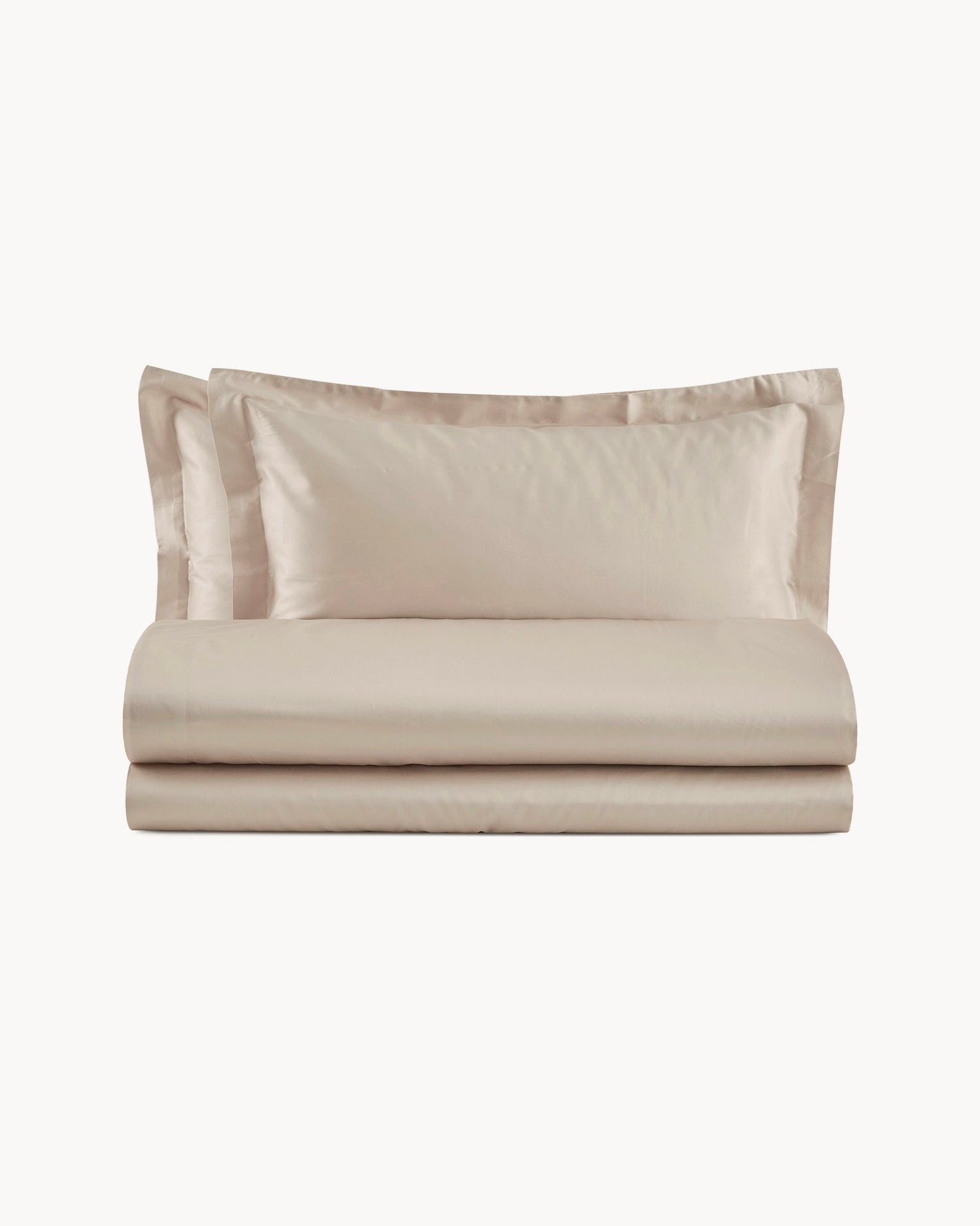 Completo letto matrimoniale in raso di cotone Ametista, 16 colori disponibili