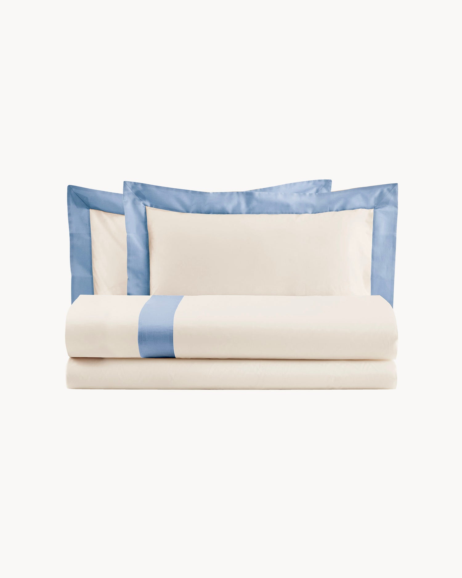 Parure copripiumino in cotone con balze in raso Diamante, 16 colori disponibili