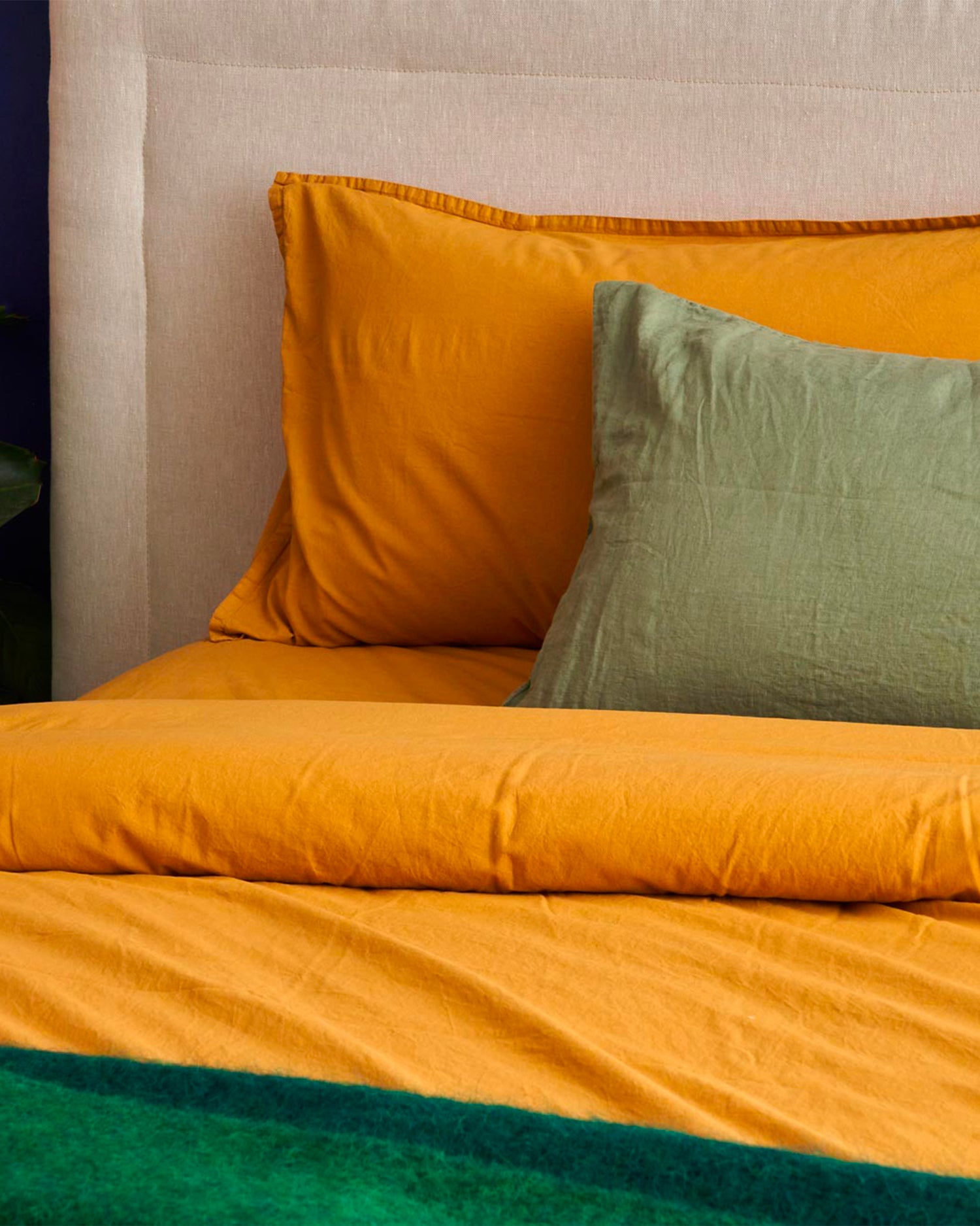 Parure copripiumino matrimoniale in puro cotone Rio, 26 colori disponibili