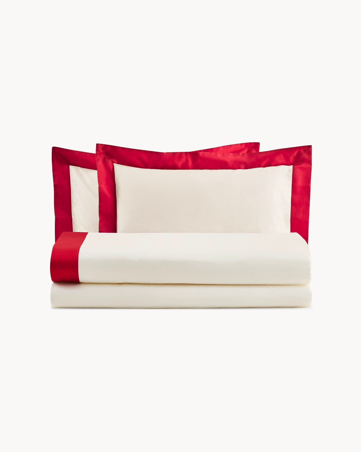 Completo letto in cotone con balze in raso Diamante, 16 colori disponibili