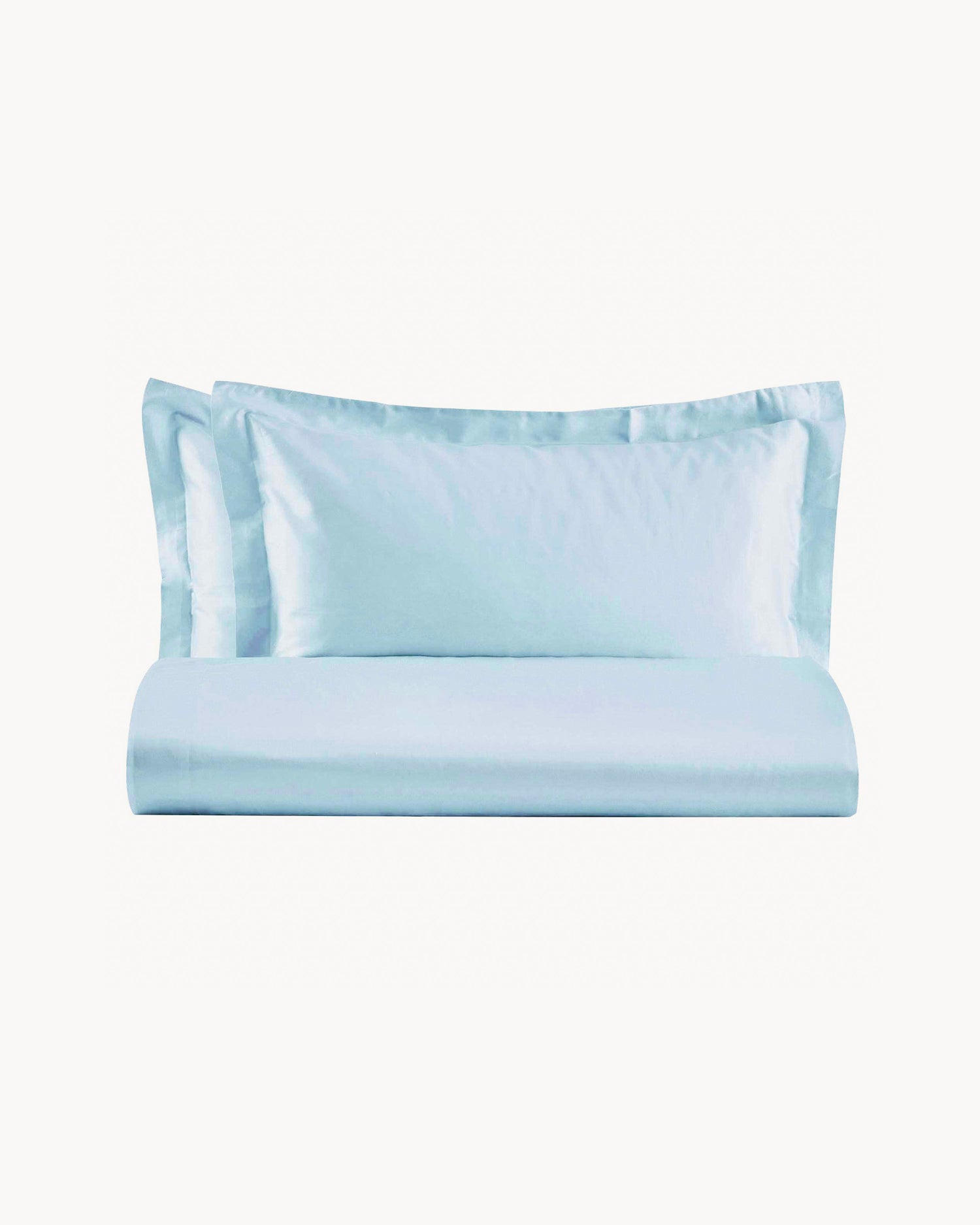 Parure copripiumino matrimoniale in raso di cotone Ametista, 16 colori disponibili