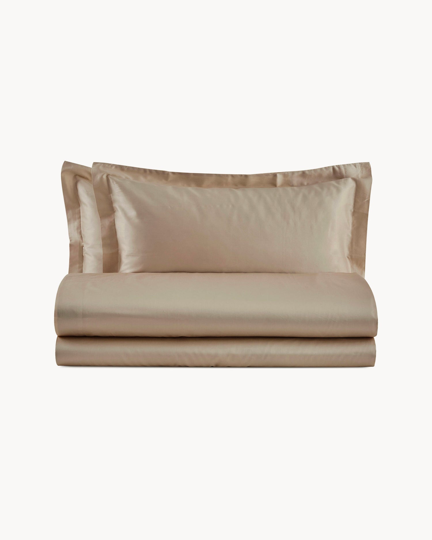 Completo letto matrimoniale in raso di cotone Ametista, 16 colori disponibili