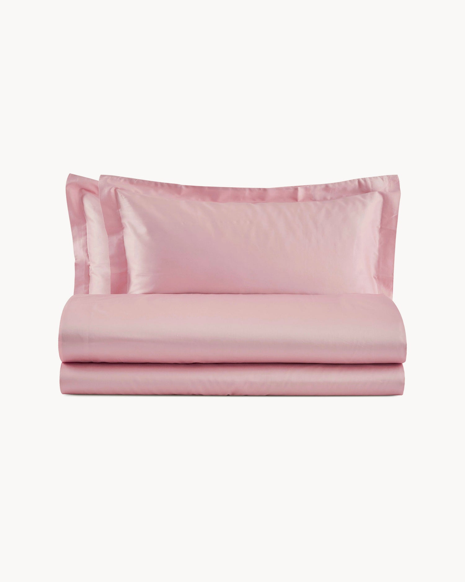 Completo letto matrimoniale in raso di cotone Ametista, 16 colori disponibili