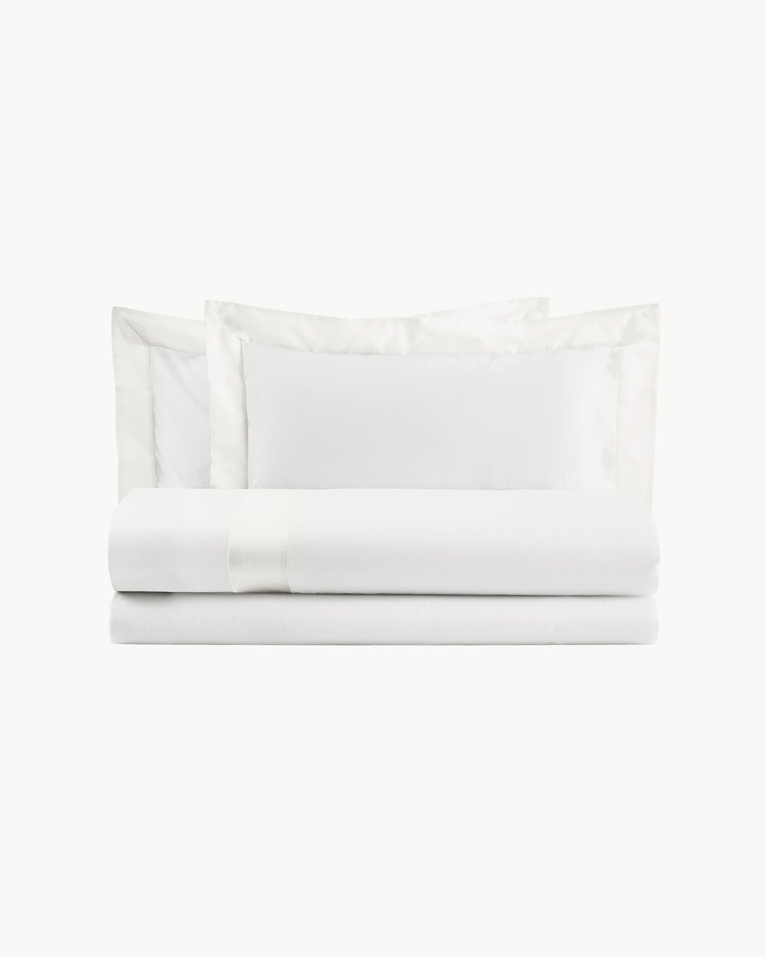 Parure copripiumino in cotone con balze in raso Diamante, 16 colori disponibili