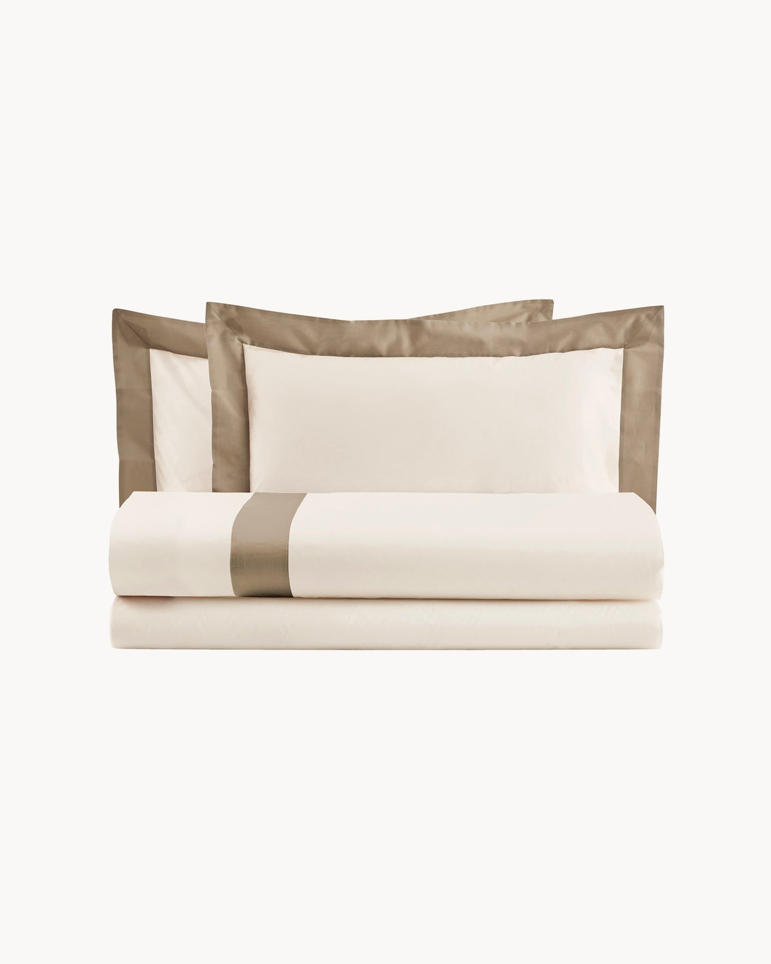 Parure copripiumino in cotone con balze in raso Diamante, 16 colori disponibili