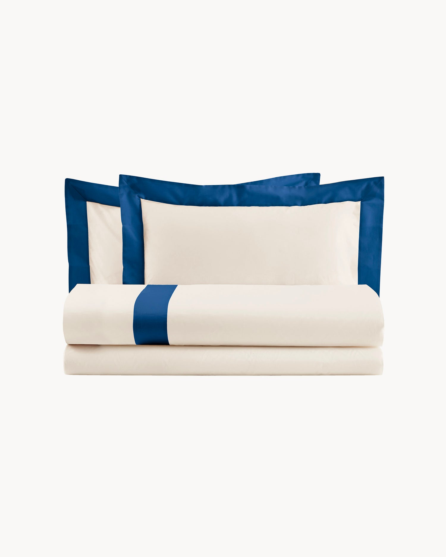 Parure copripiumino in cotone con balze in raso Diamante, 16 colori disponibili