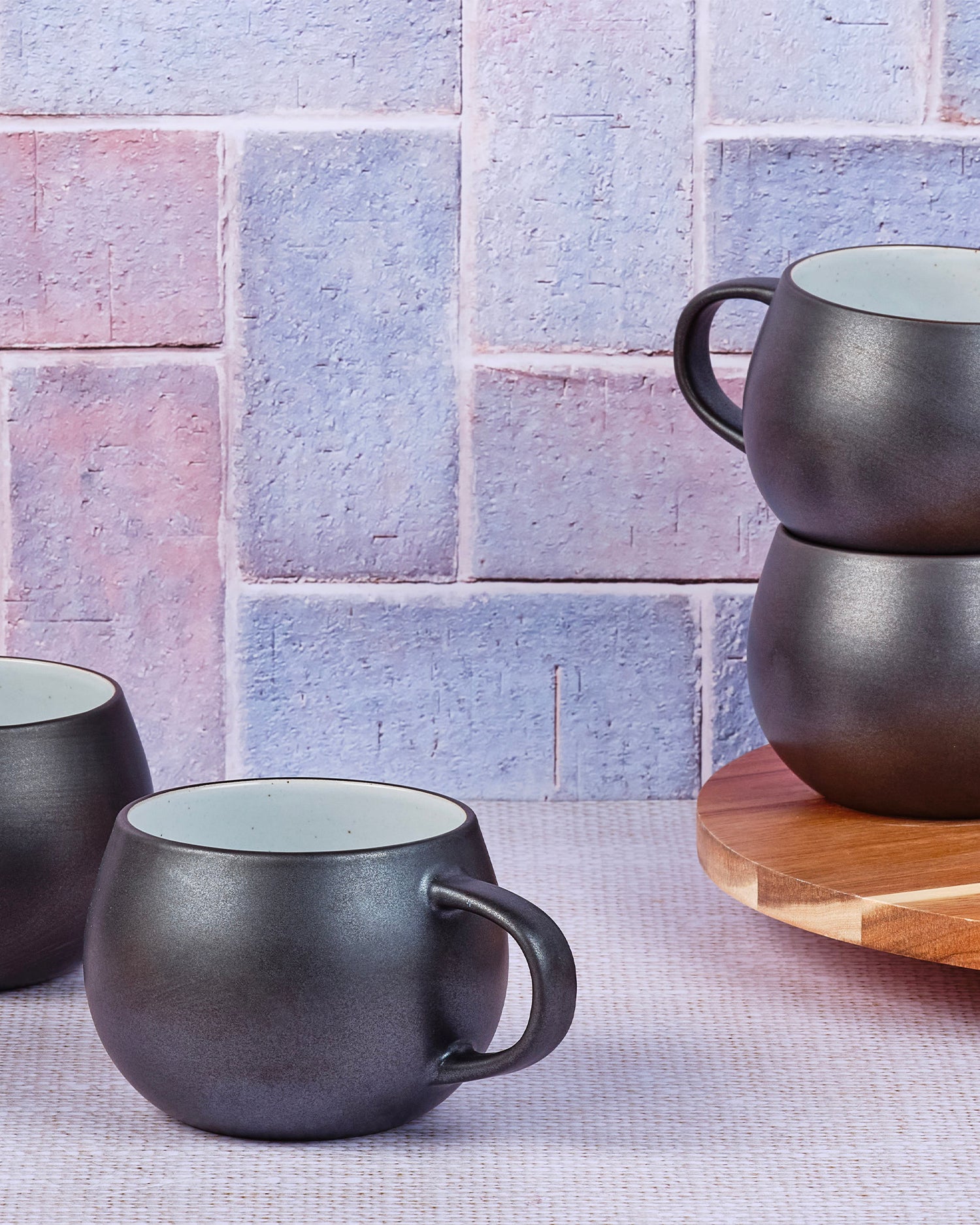 Set 4 tazze in grès Gourmet