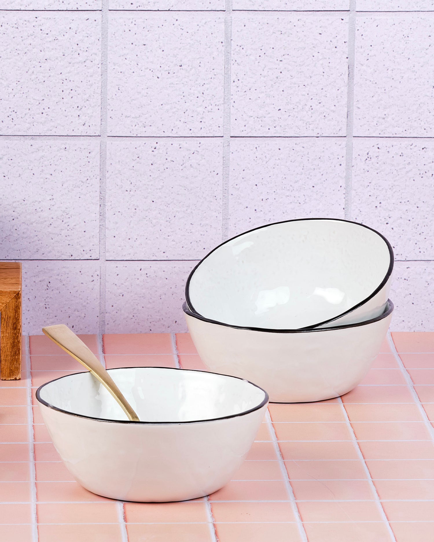 Set 4 piatti bowl in grès Pure