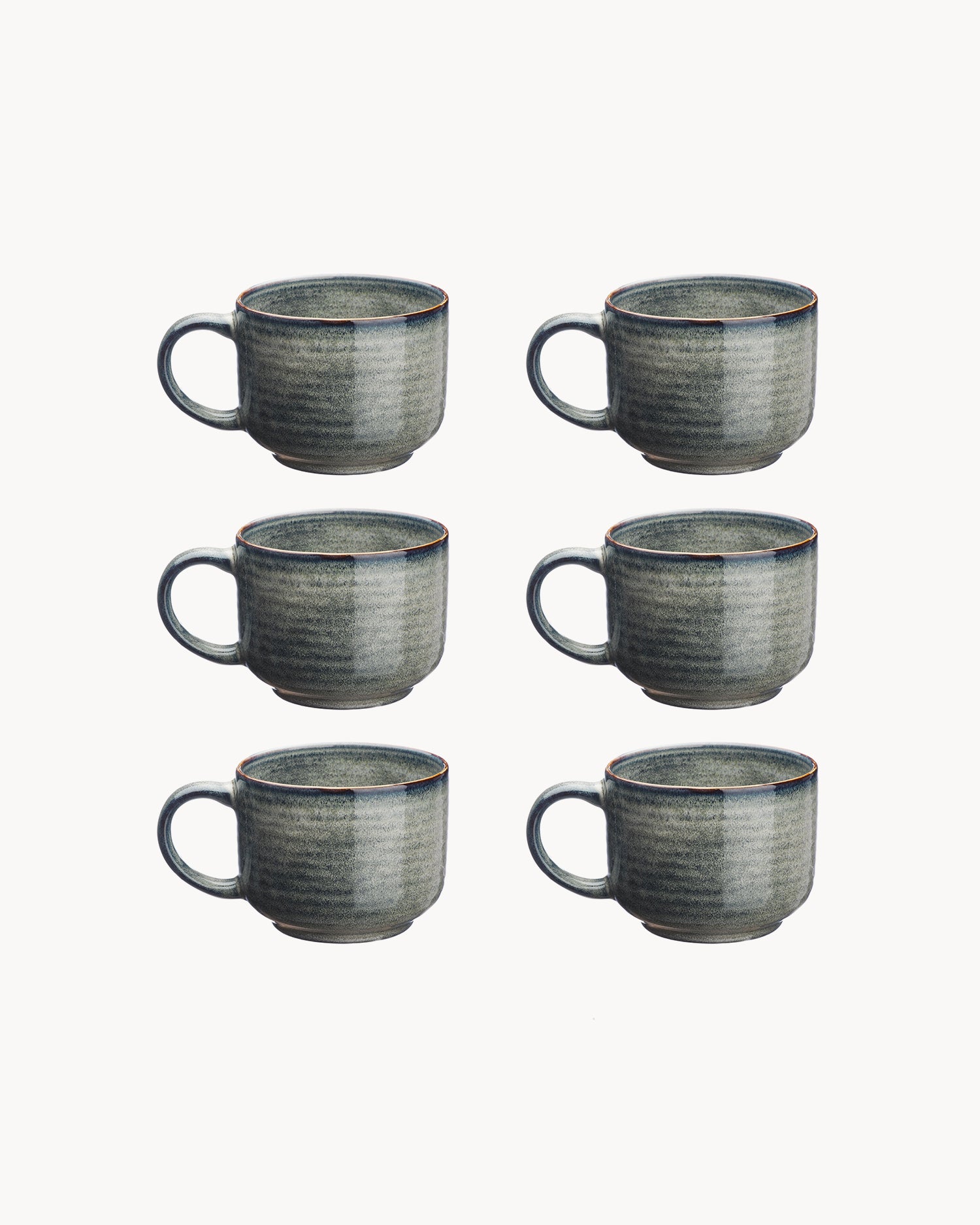 Set 6 tazze in grès Zen