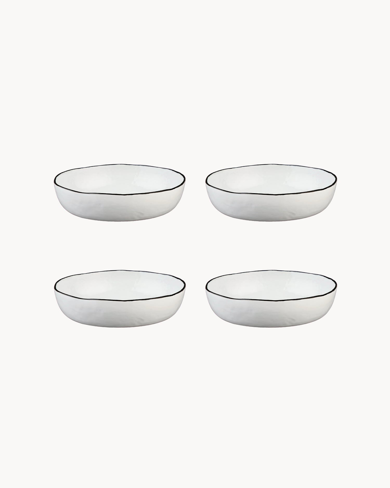 Set 4 piatti fondi in grès Pure