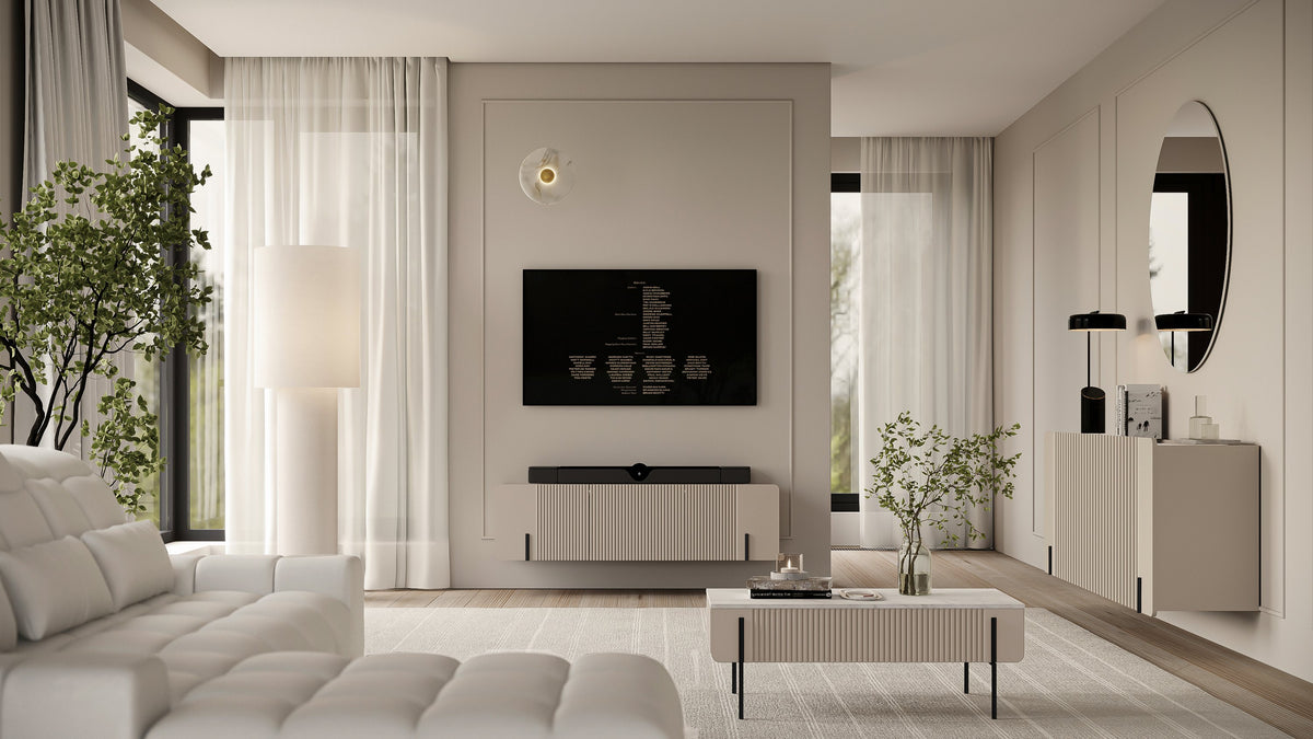 Soggiorno arredato con mobili Bogart Living