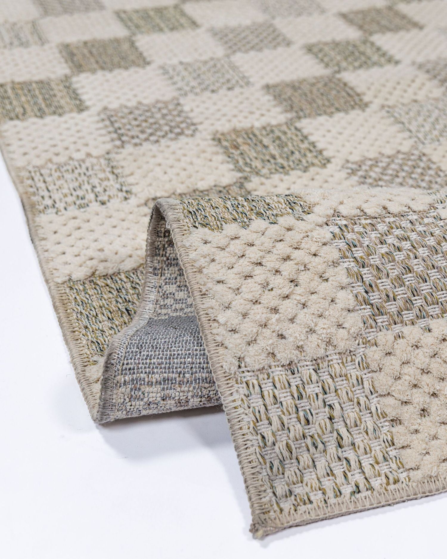 Runner lavabile a scacchi Muted Checkerboard
