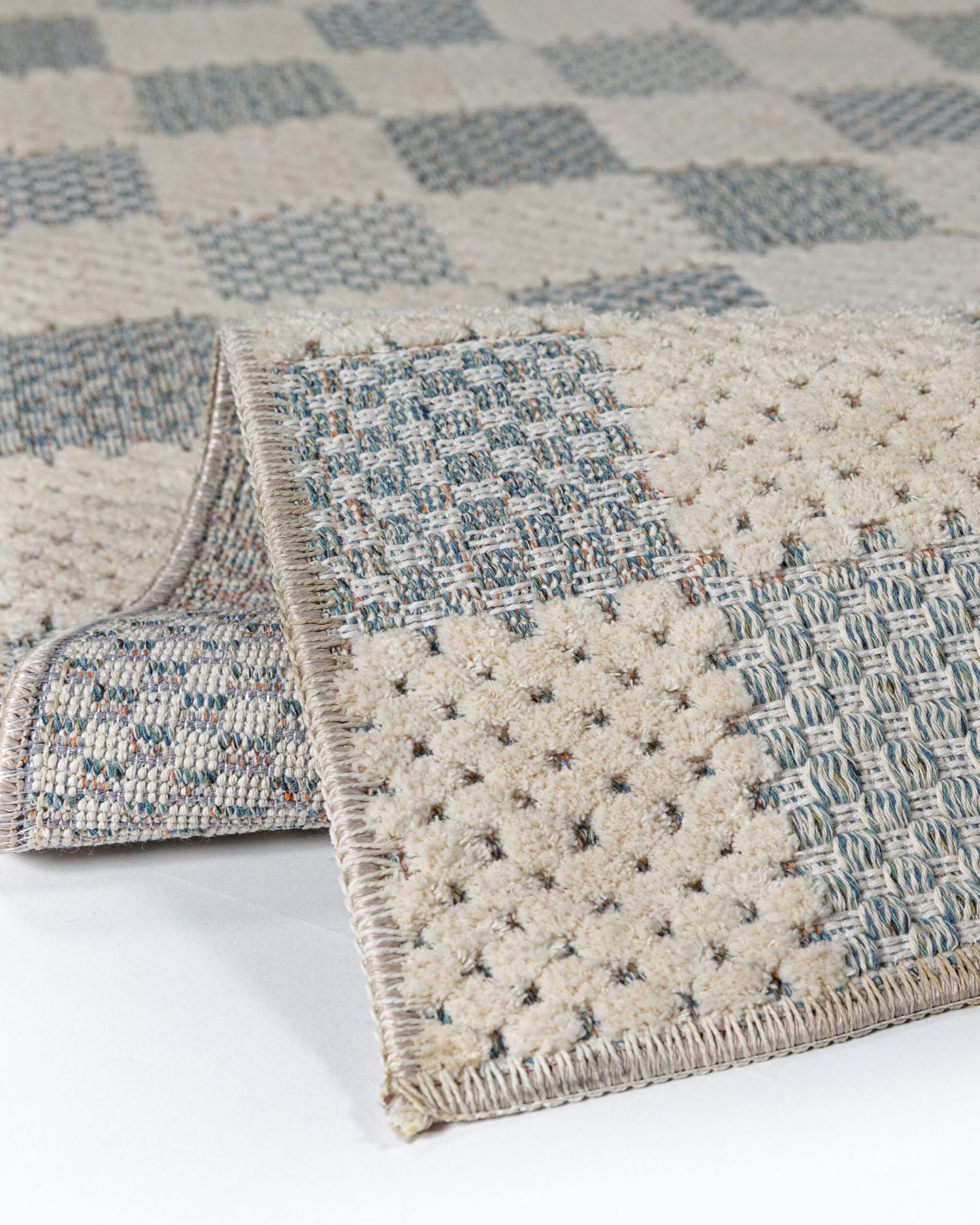 Runner lavabile a scacchi Muted Checkerboard