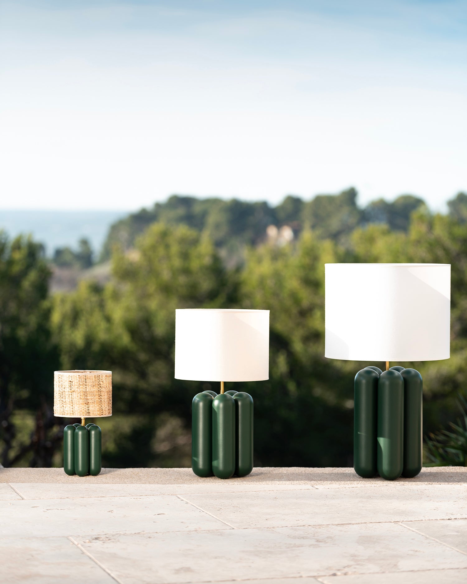 Lampada in legno con paralume Charlotte