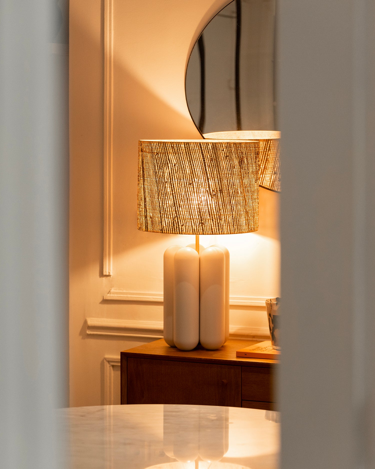 Lampada in legno con paralume La Grande Charlotte