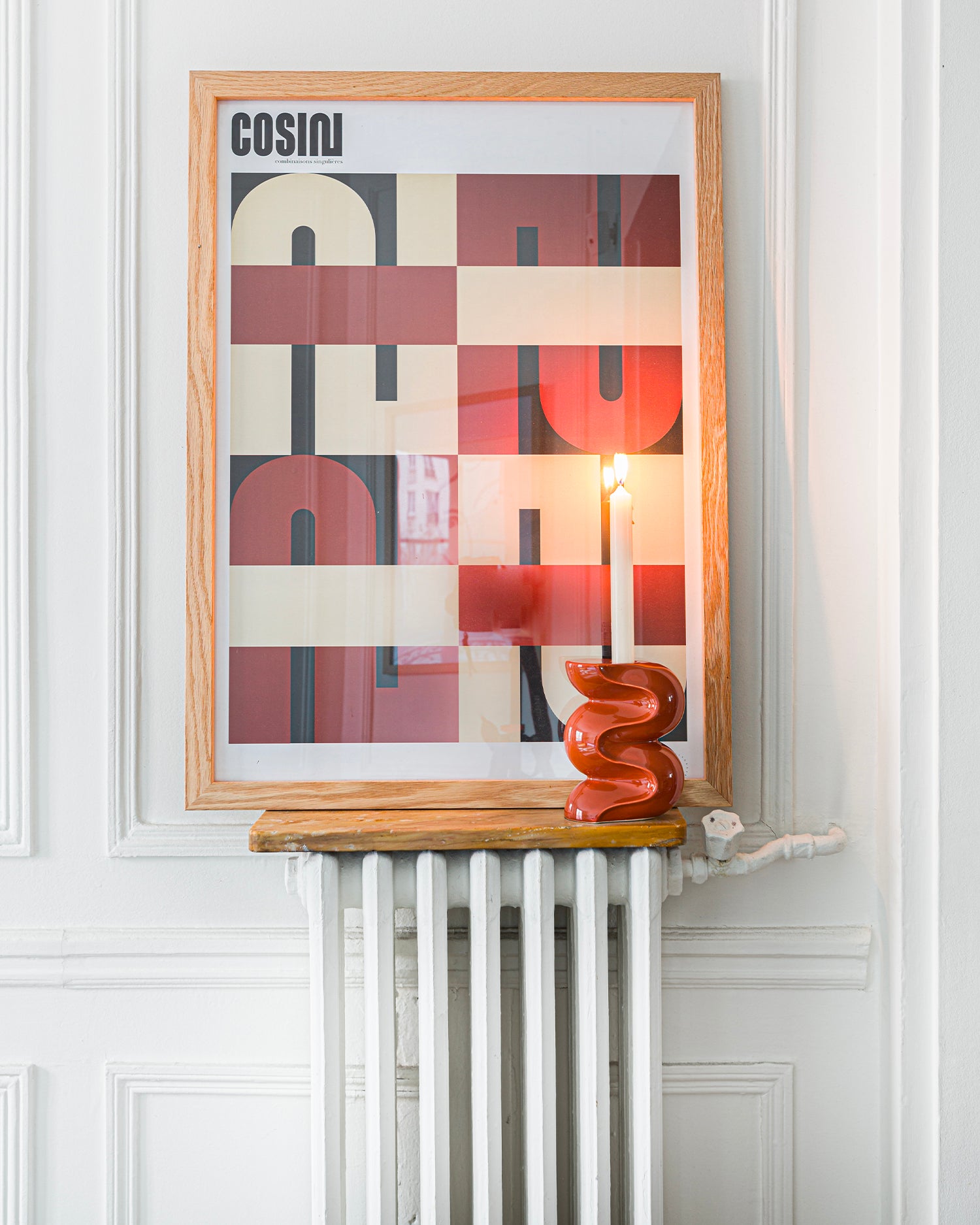 Set 2 portacandele in ceramica Ganache