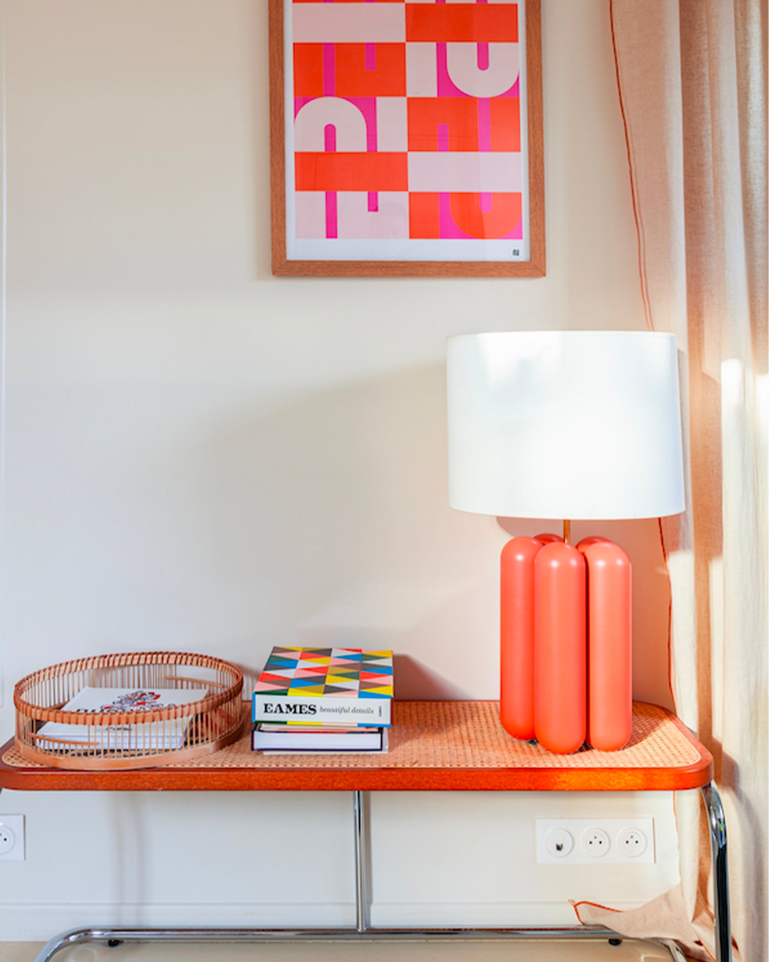 Lampada in legno con paralume La Grande Charlotte