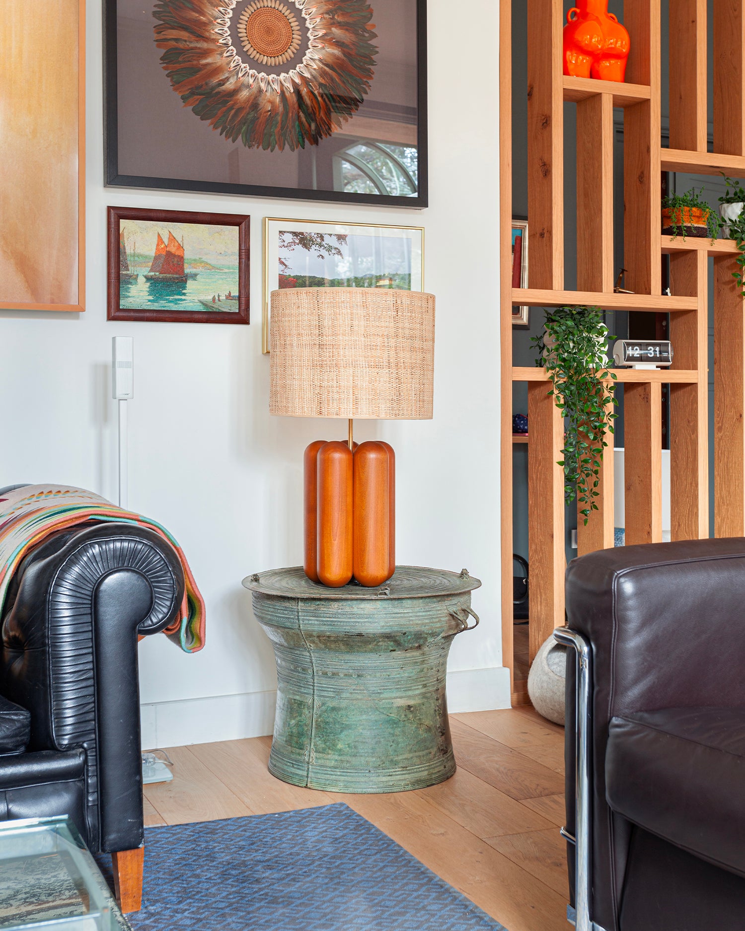 Lampada in legno con paralume La Grande Charlotte