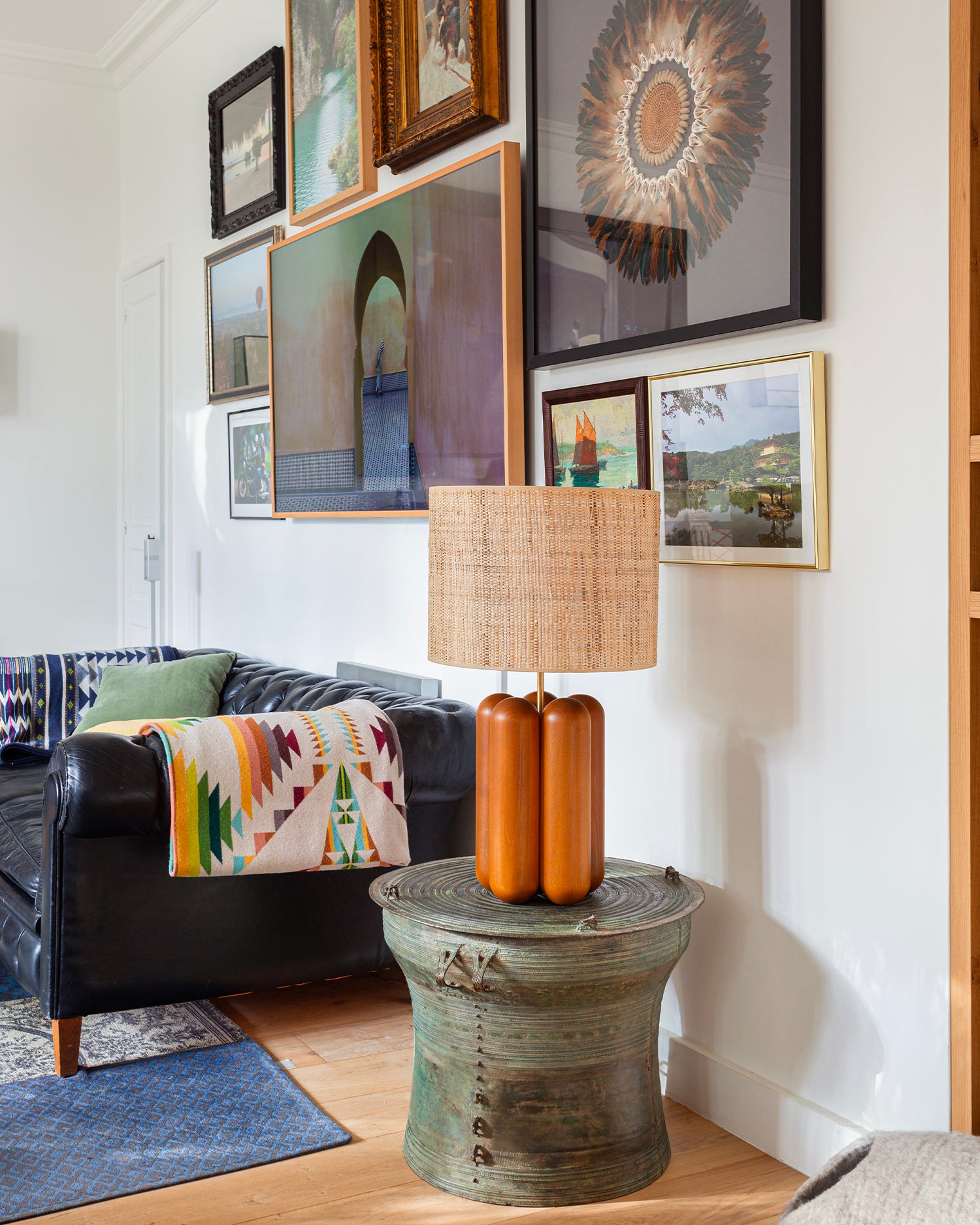 Lampada in legno con paralume La Grande Charlotte