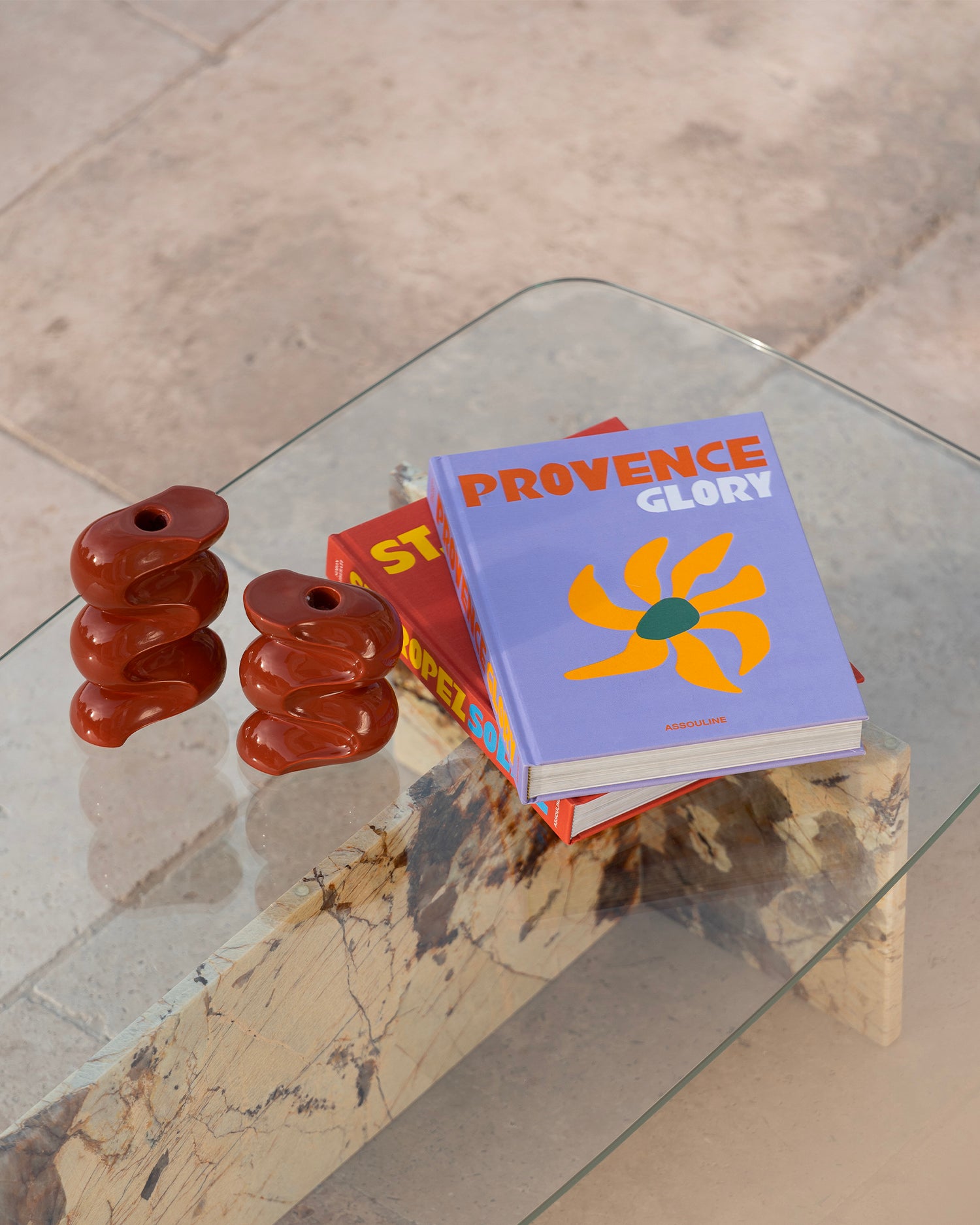 Set 2 portacandele in ceramica Ganache