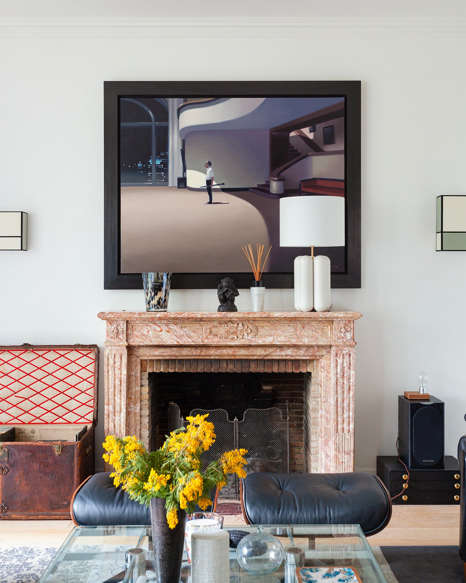 Lampada in legno con paralume Charlotte