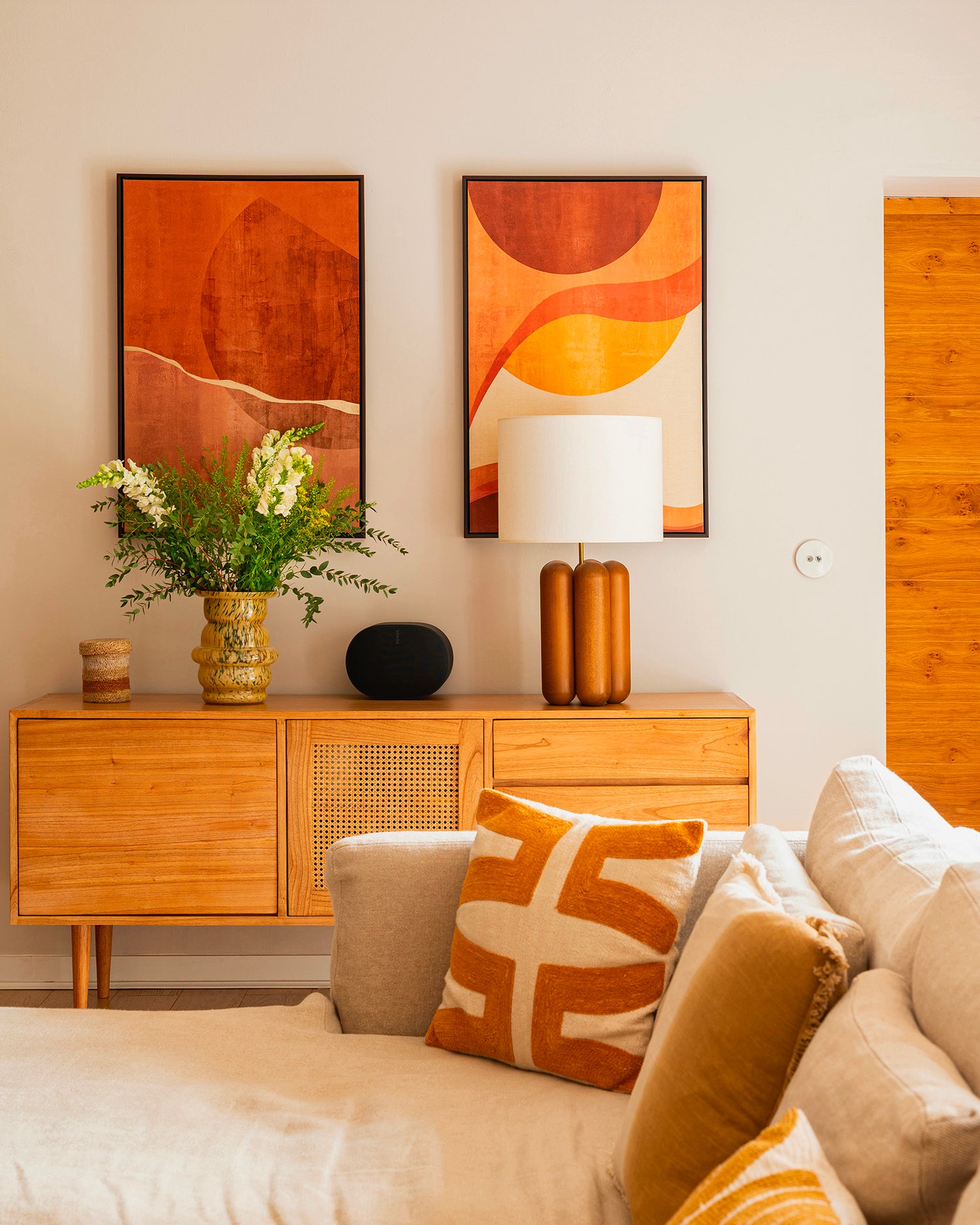 Lampada in legno con paralume La Grande Charlotte