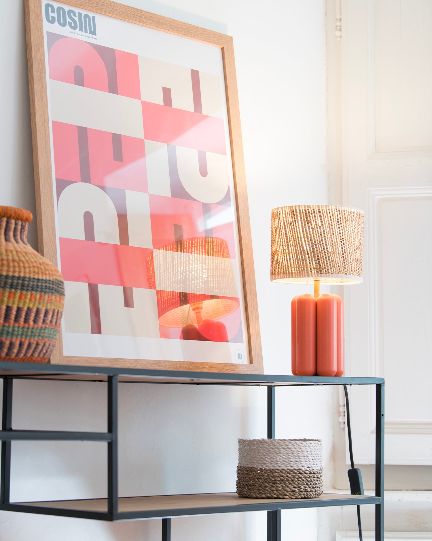 Lampada in legno con paralume La Petite Charlotte