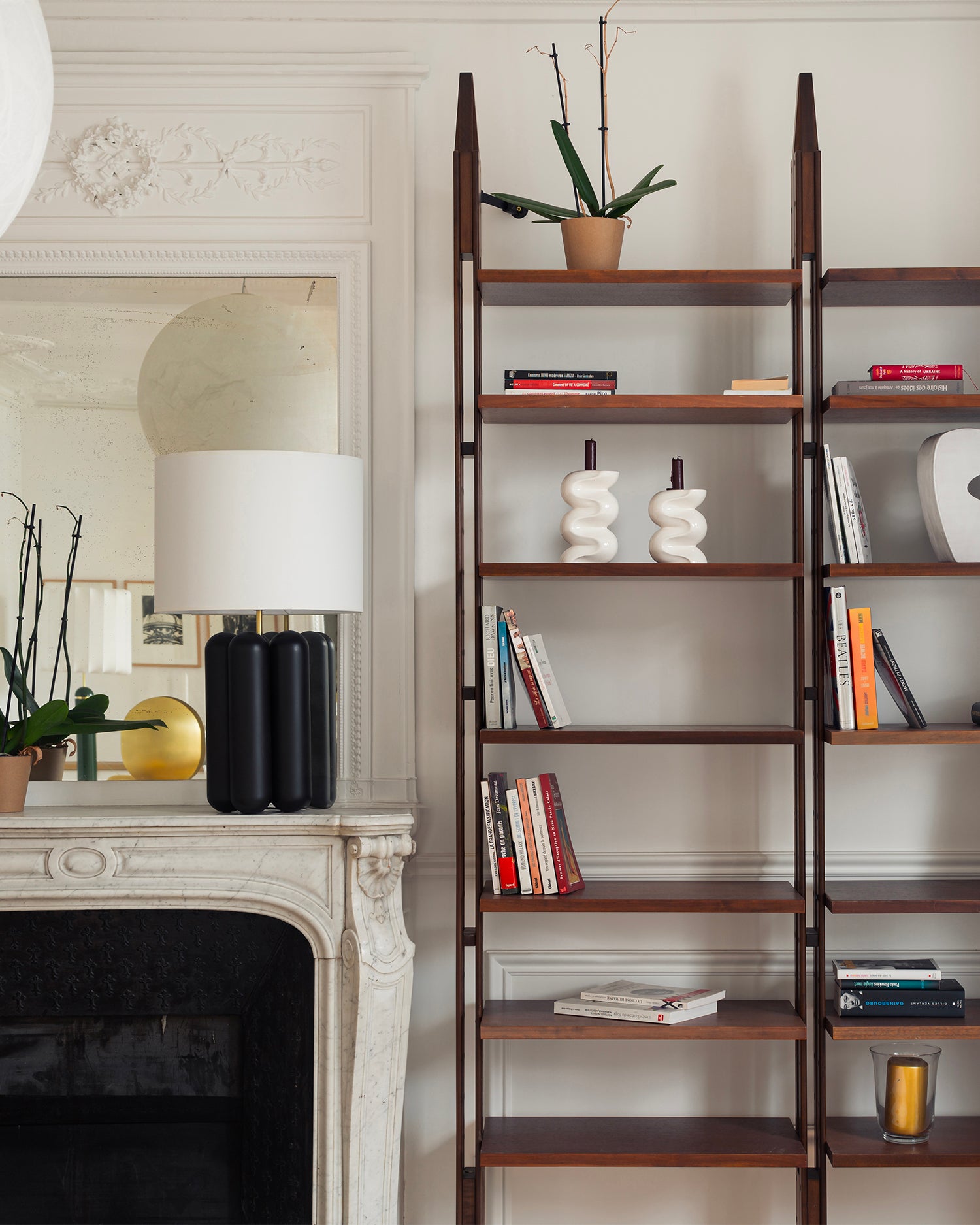 Set 2 portacandele in ceramica Ganache