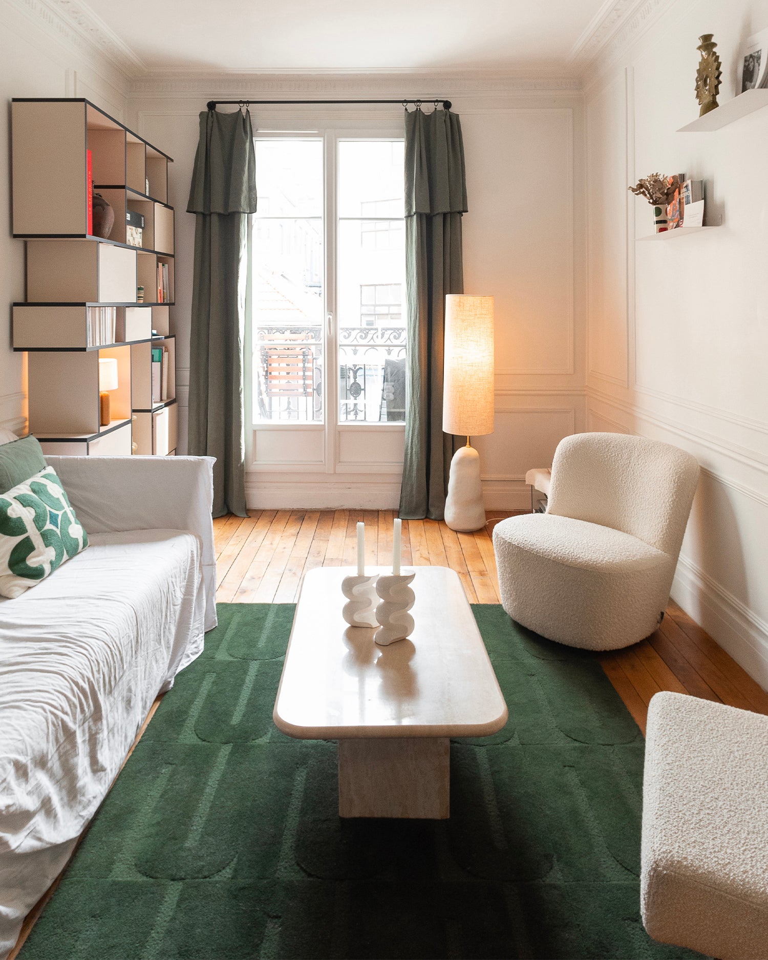 Set 2 portacandele in ceramica Ganache