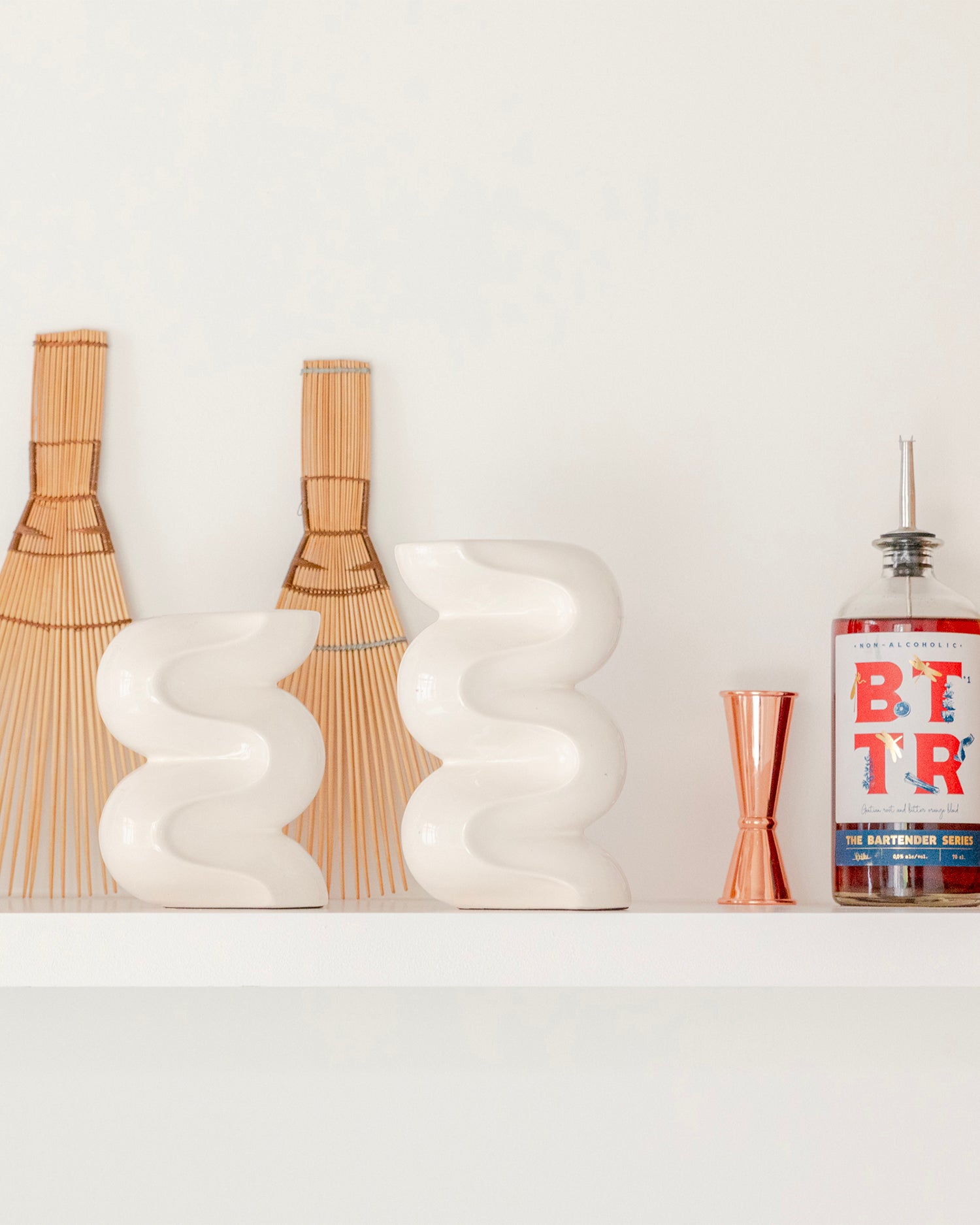 Set 2 portacandele in ceramica Ganache