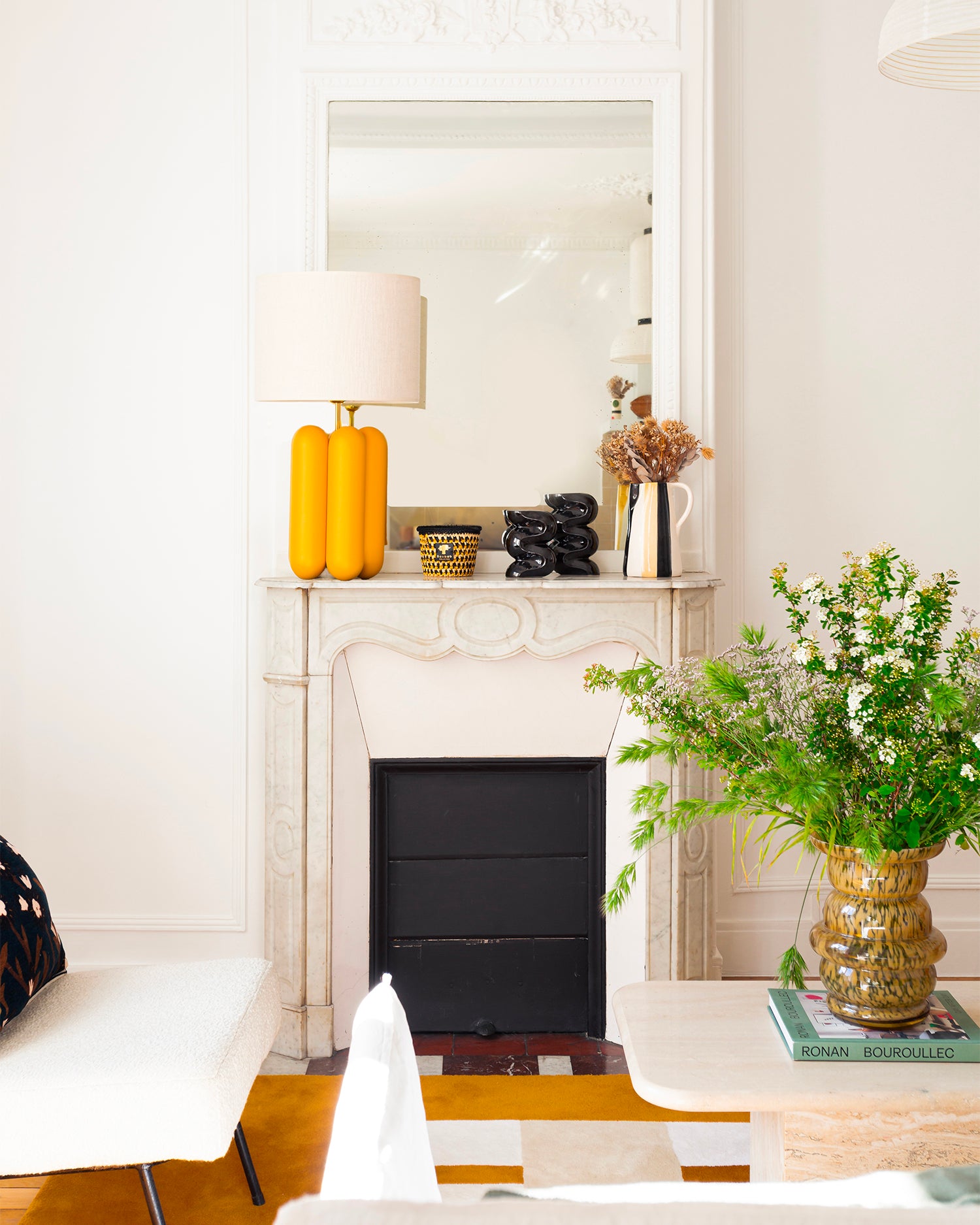 Lampada in legno con paralume Charlotte