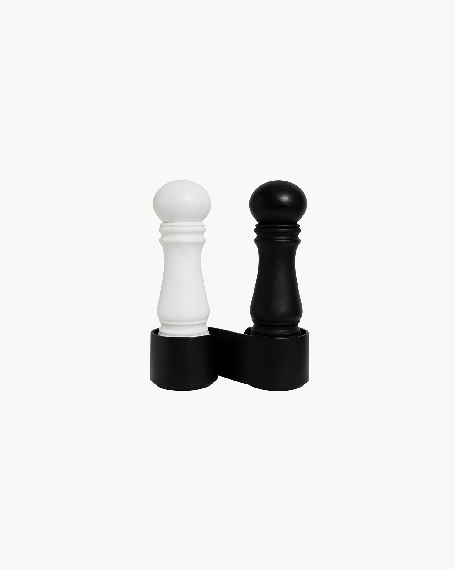 Set 2 macinaspezie da tavolo Mini, bianco e nero