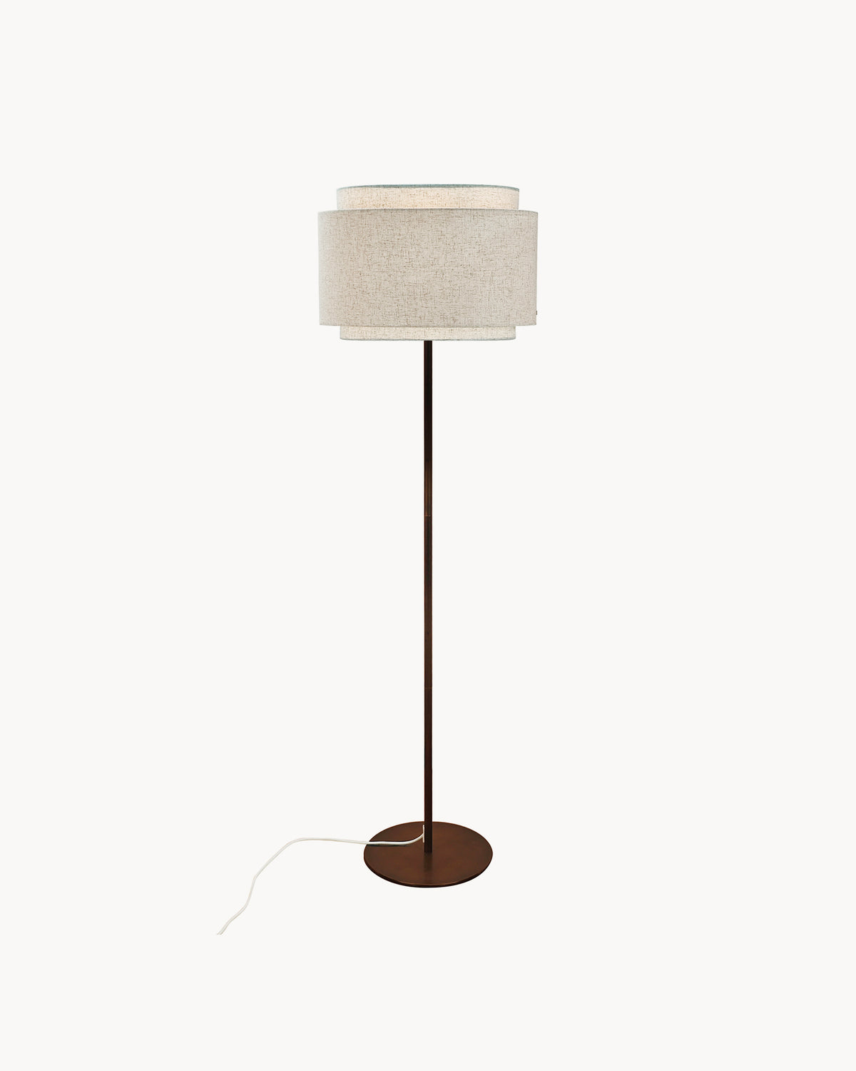 Lampada da terra in lino e ottone Takai