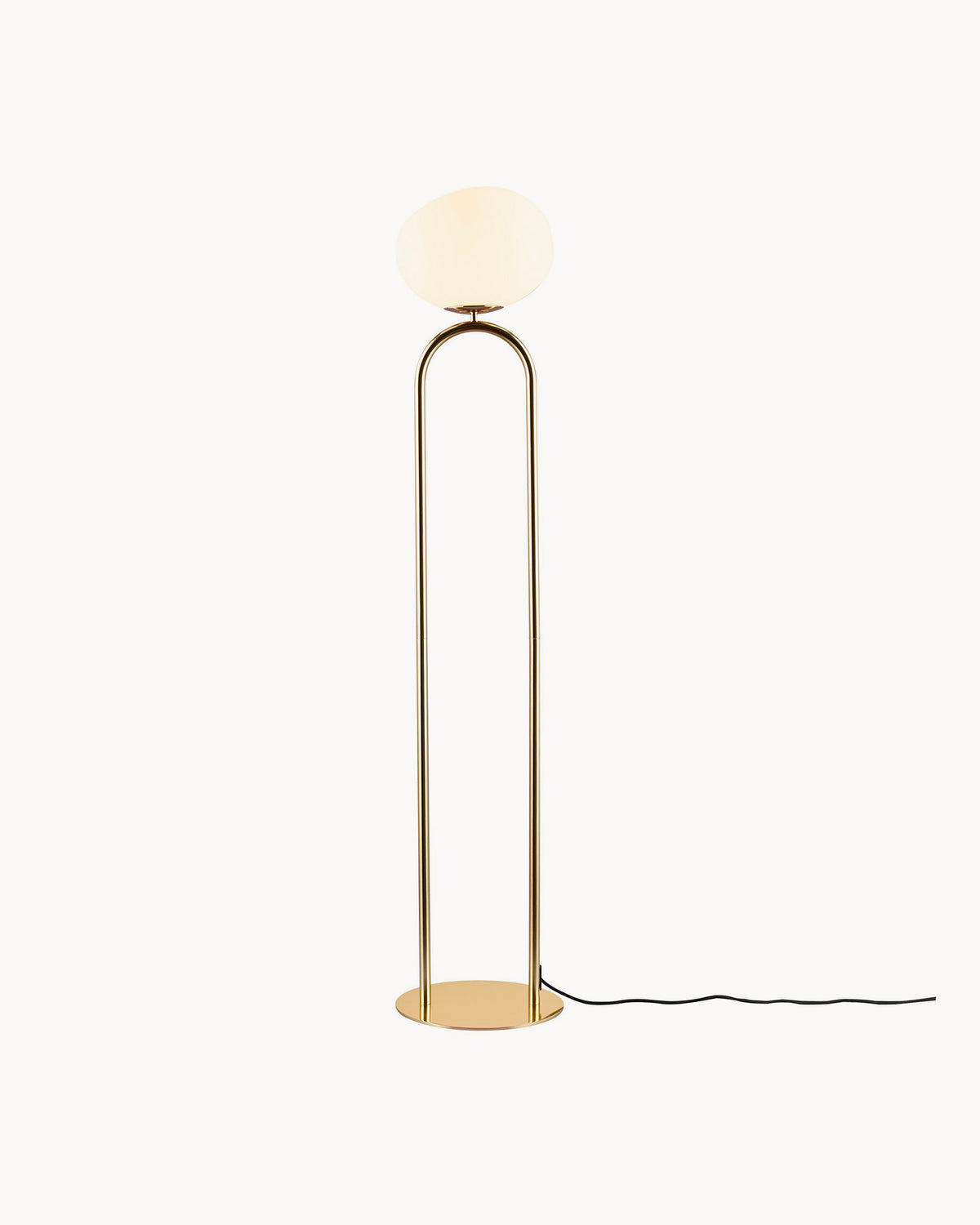 Lampada da terra in vetro e ottone Shapes