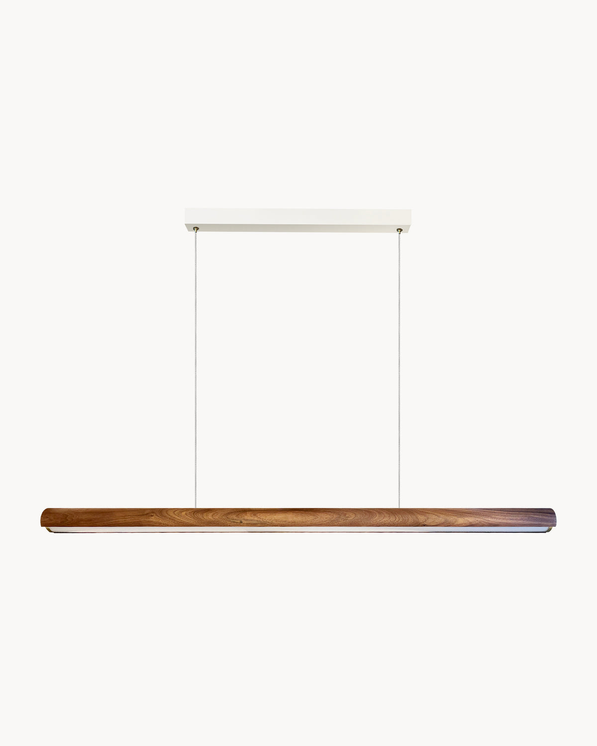 Lampada a sospensione in legno e ottone Akeno