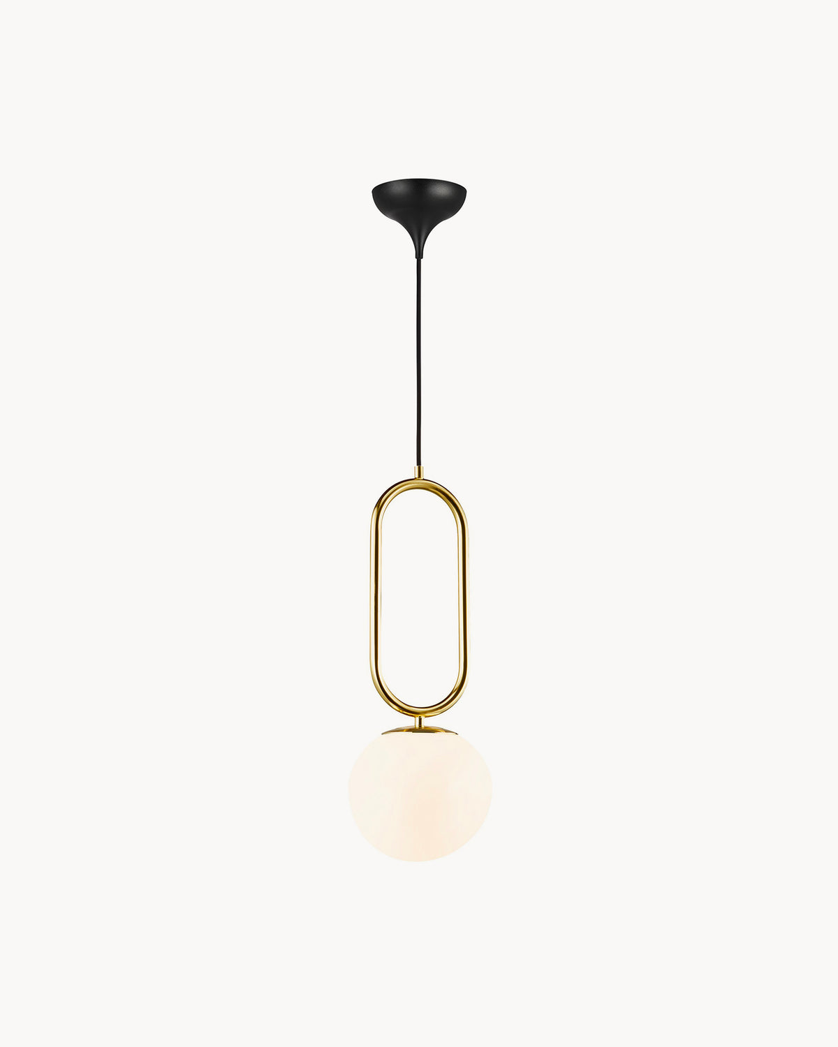 Lampada a sospensione in vetro e ottone Shapes 27